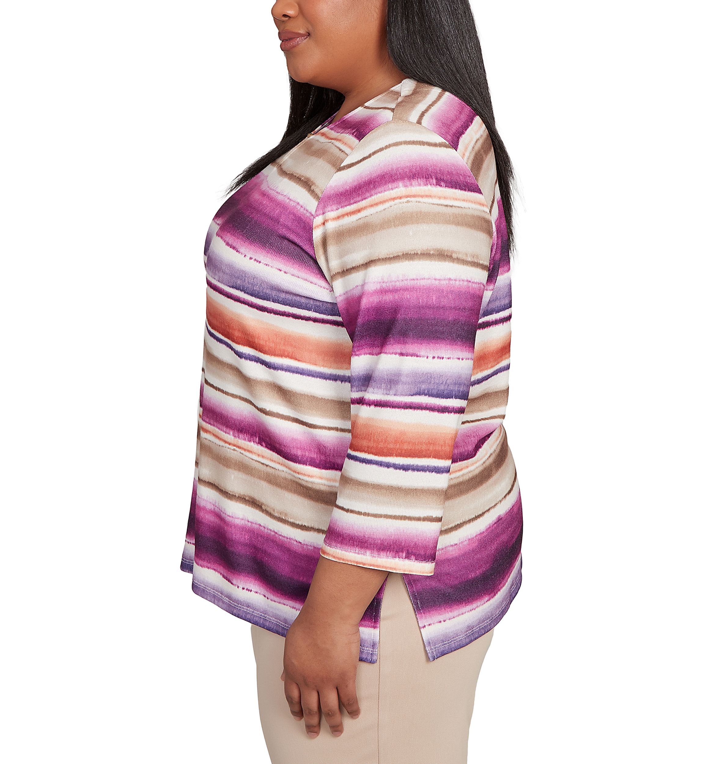 Plus Size Urban Legend Watercolor Biadere Top 