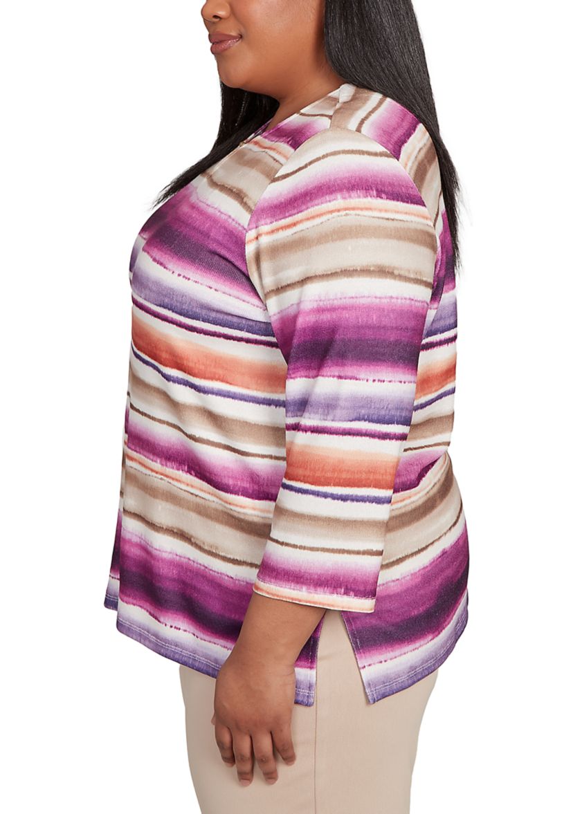 Plus Size Urban Legend Watercolor Biadere Top 