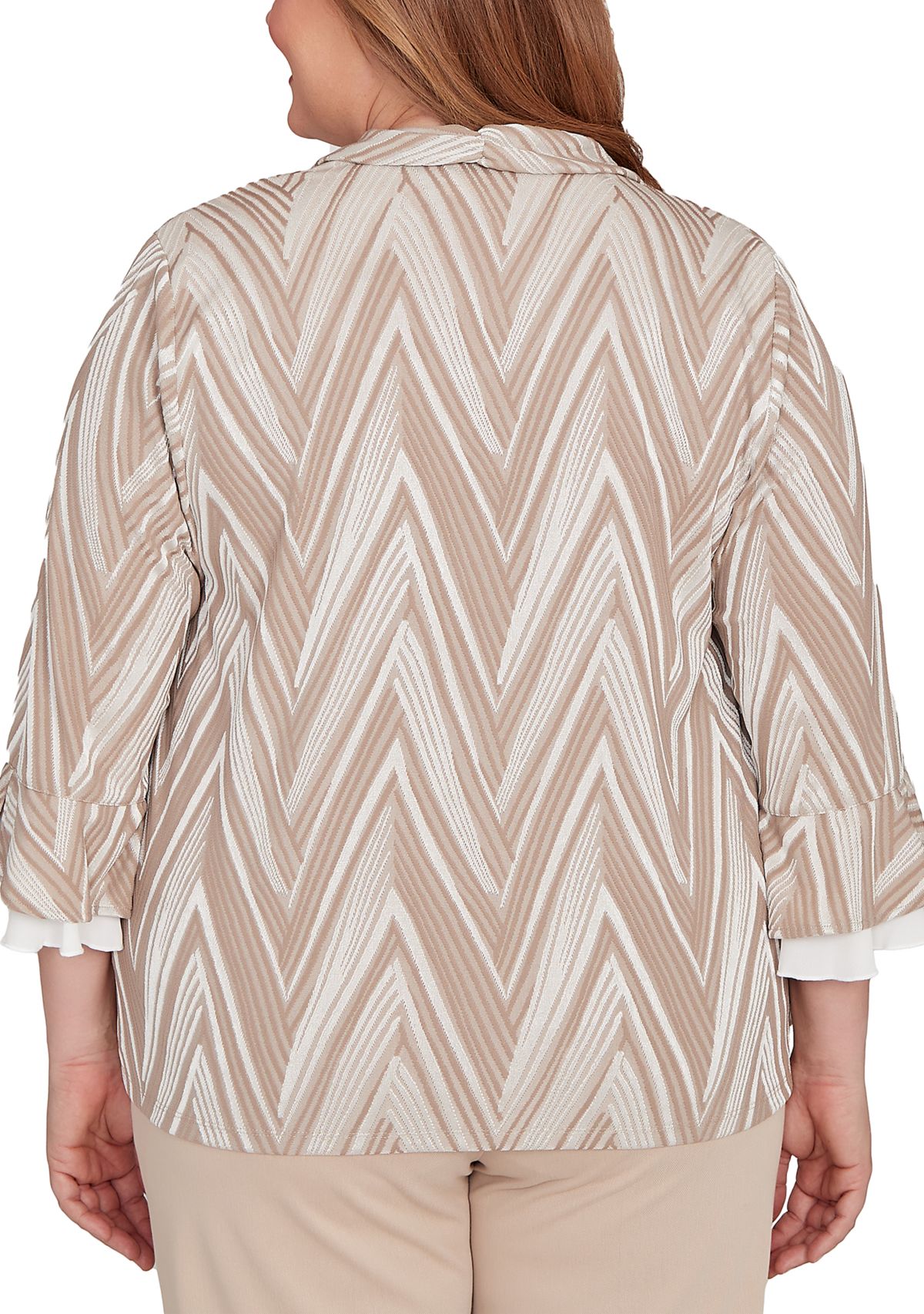 Plus Size Urban Legend Exploded Chevron Two In One Top
