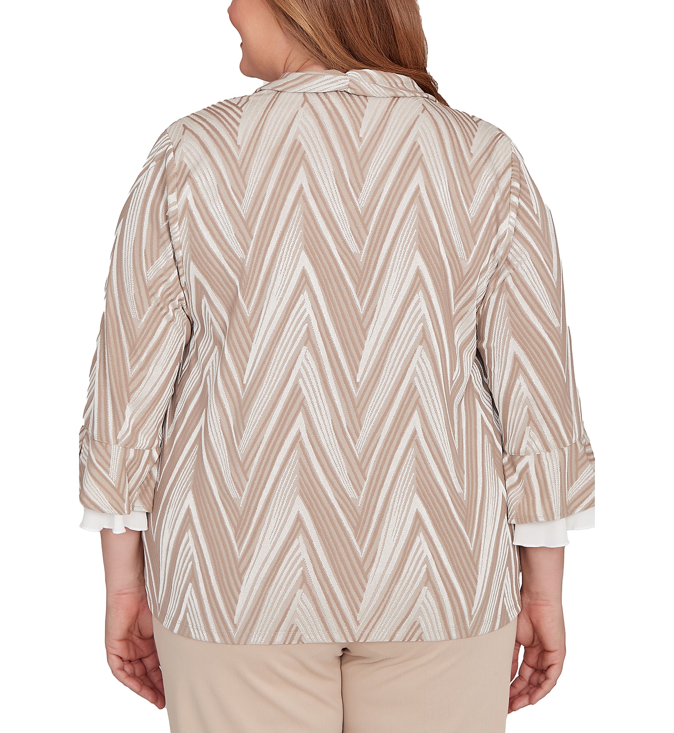 Plus Size Urban Legend Exploded Chevron Two In One Top