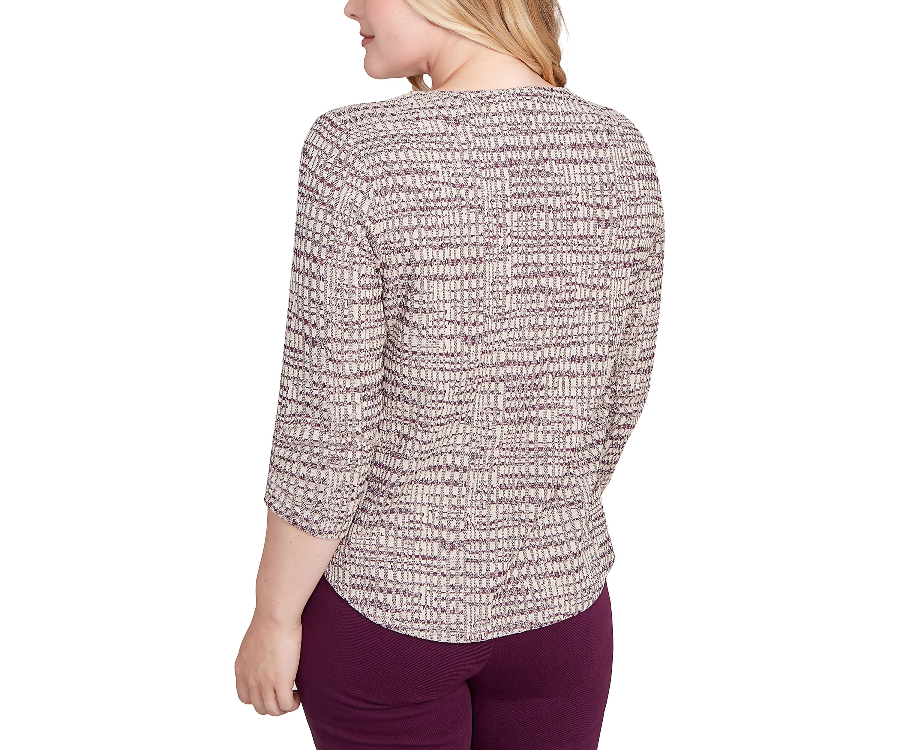Petite Urban Legend Shimmer Space Dye Texture Top