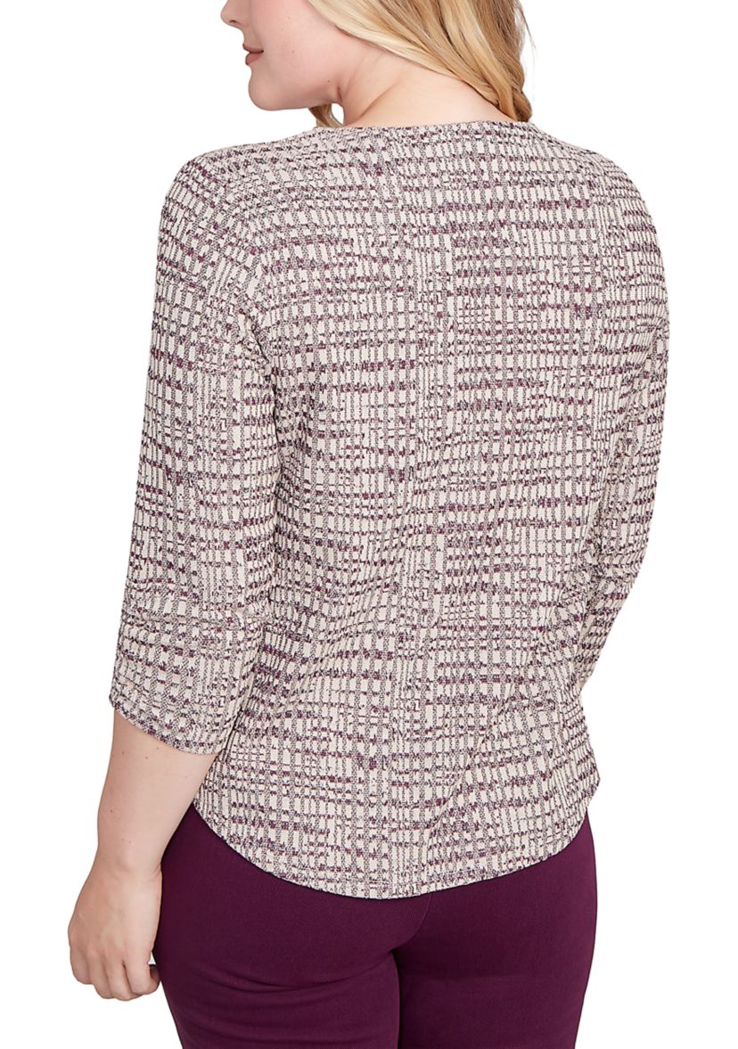 Petite Urban Legend Shimmer Space Dye Texture Top