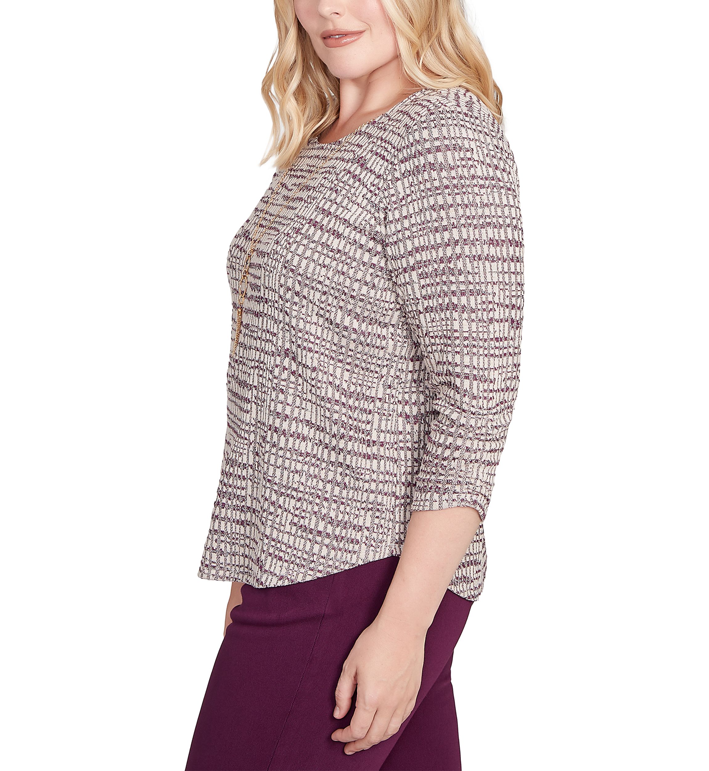 Petite Urban Legend Shimmer Space Dye Texture Top