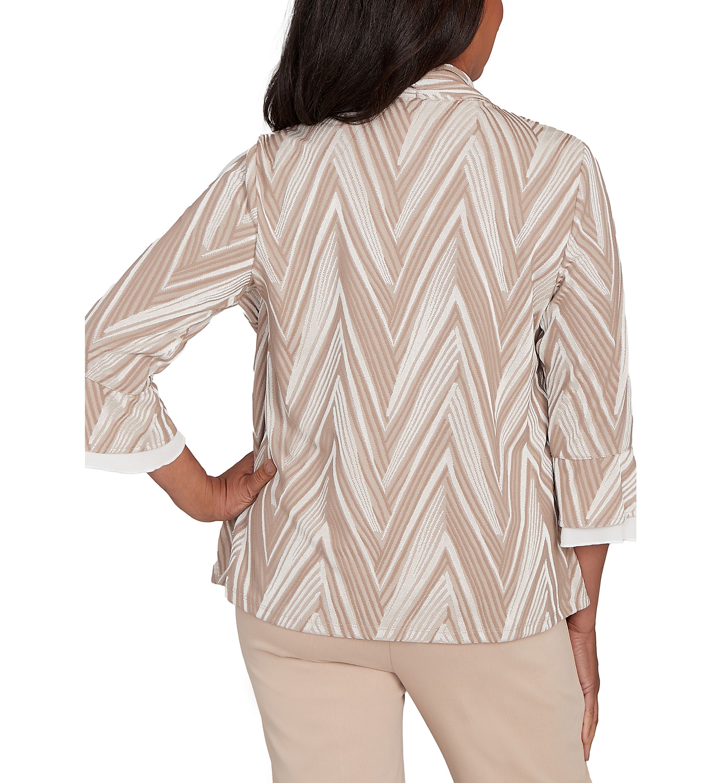 Petite Urban Legend Exploded Chevron Two In One Top