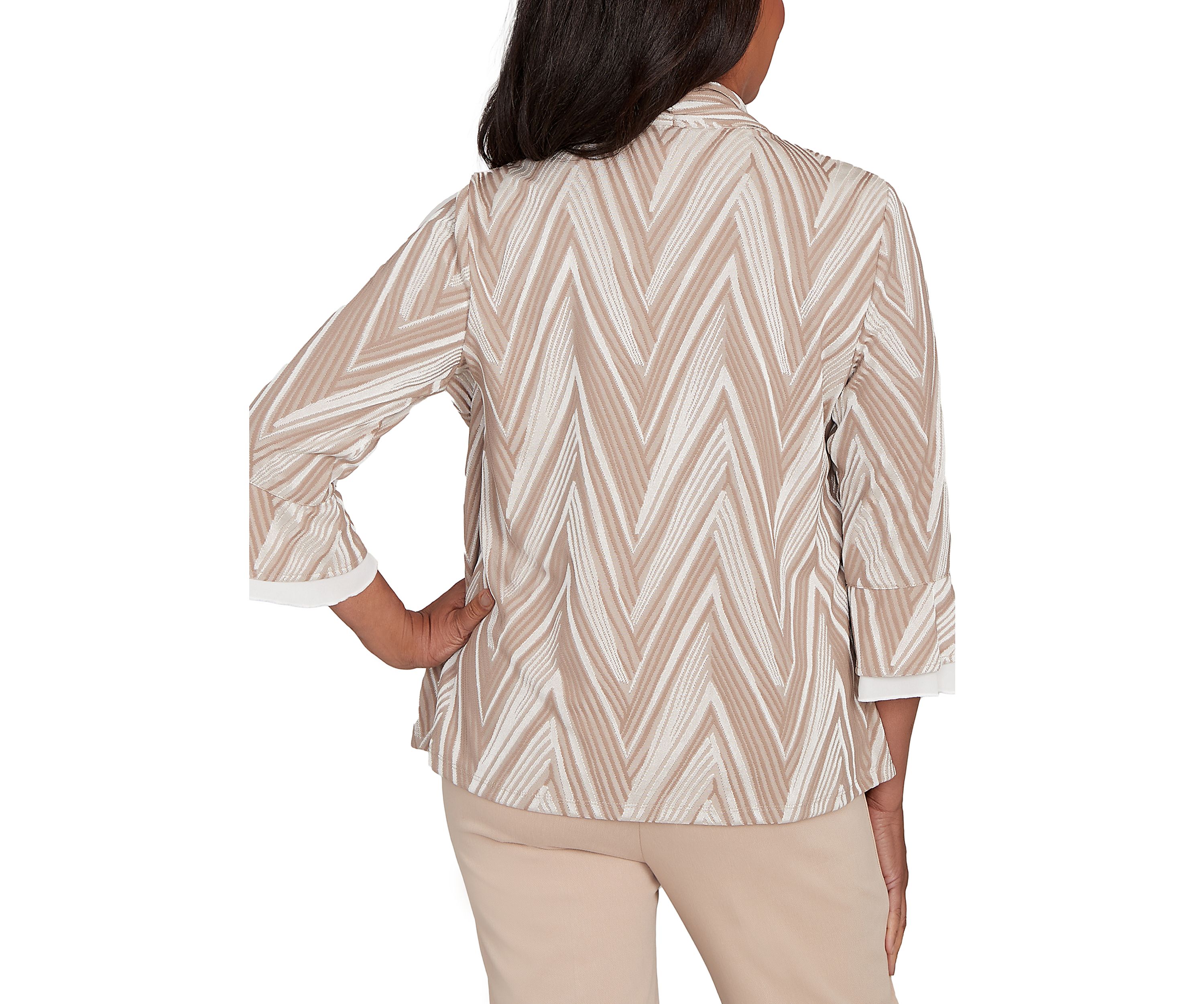 Petite Urban Legend Exploded Chevron Two In One Top