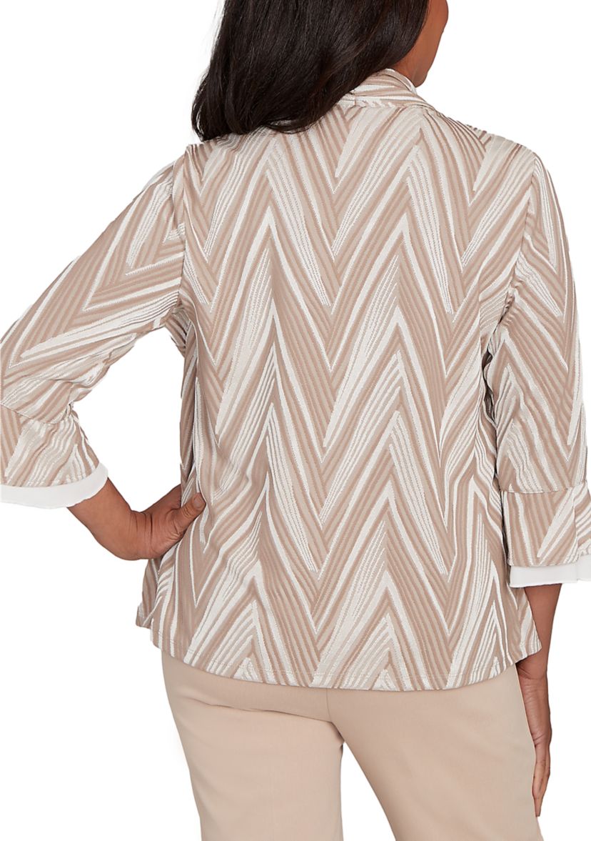 Petite Urban Legend Exploded Chevron Two In One Top