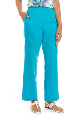 Alfred Dunner Women's Turquoise Skies 2020 Proportioned Pants | belk