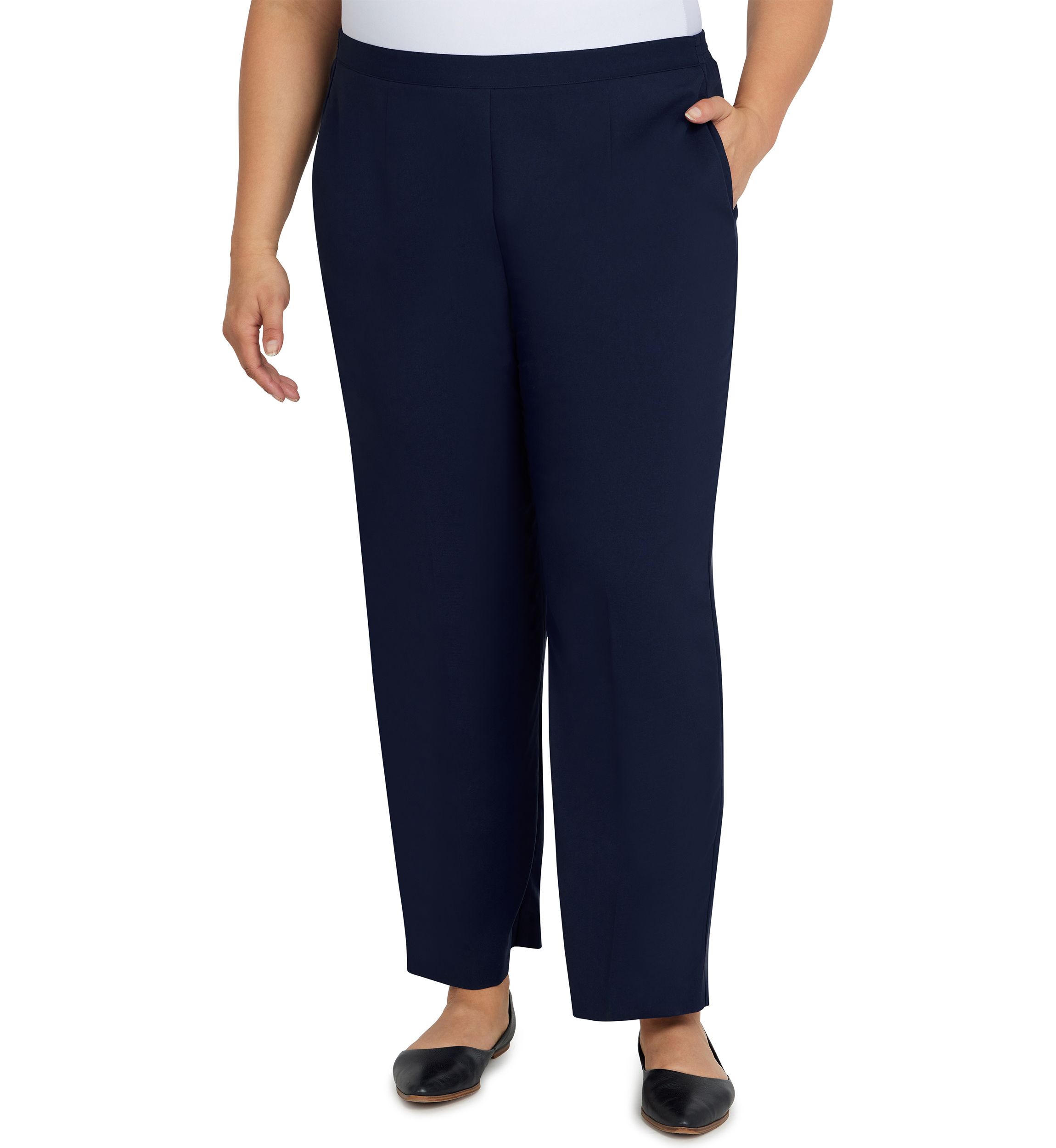 Plus Size Picture Perfect Microfiber Twill Short Length Pants