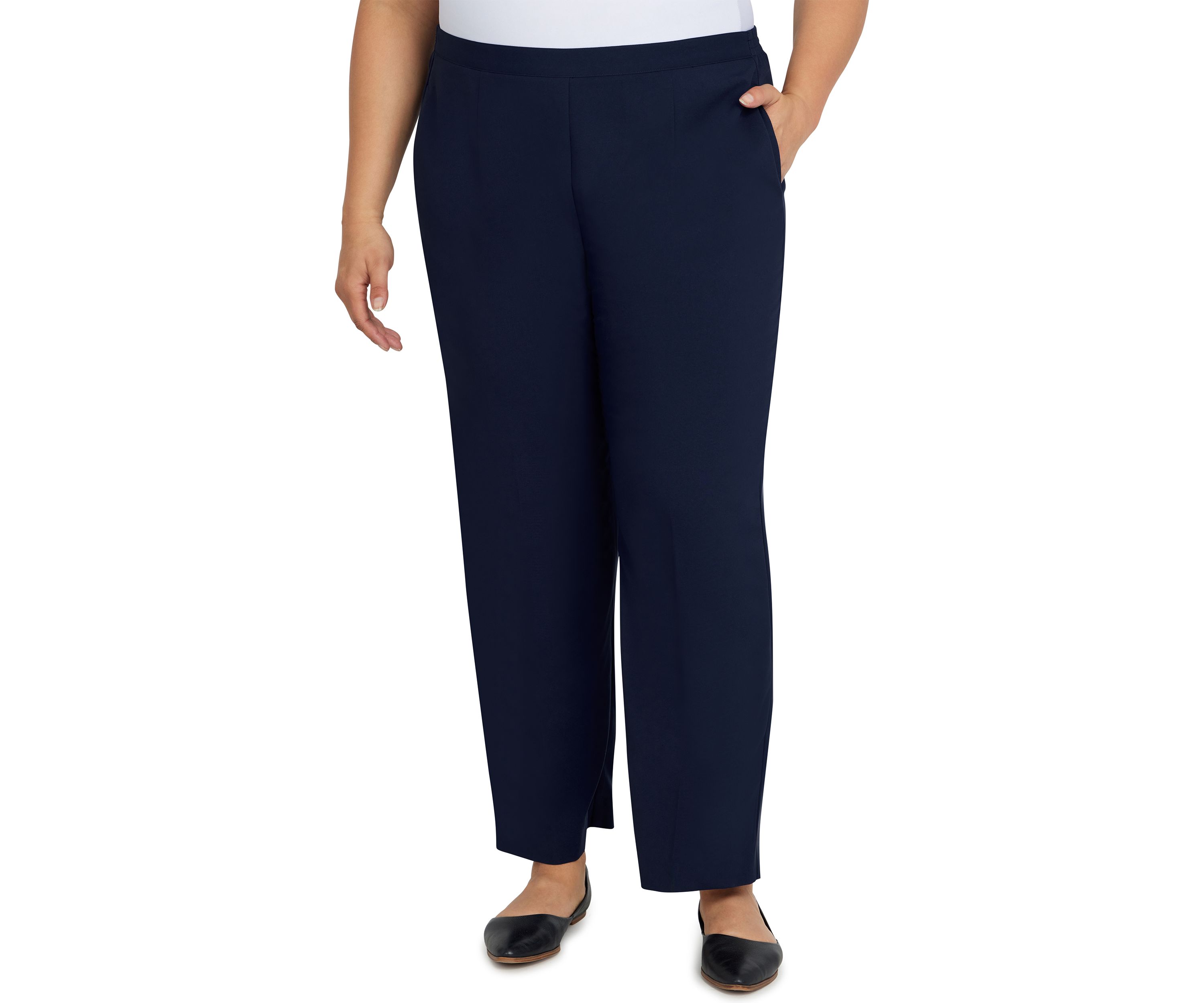 Plus Size Picture Perfect Microfiber Twill Short Length Pants