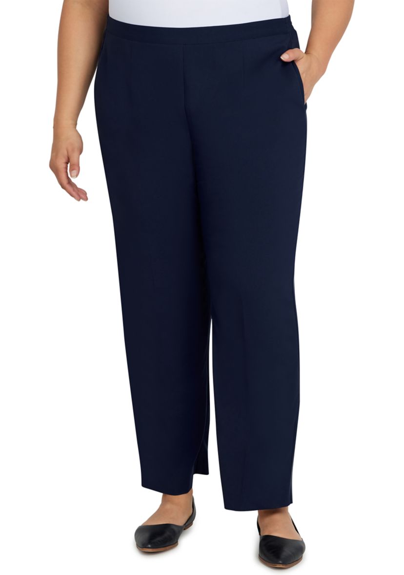 Plus Size Picture Perfect Microfiber Twill Short Length Pants