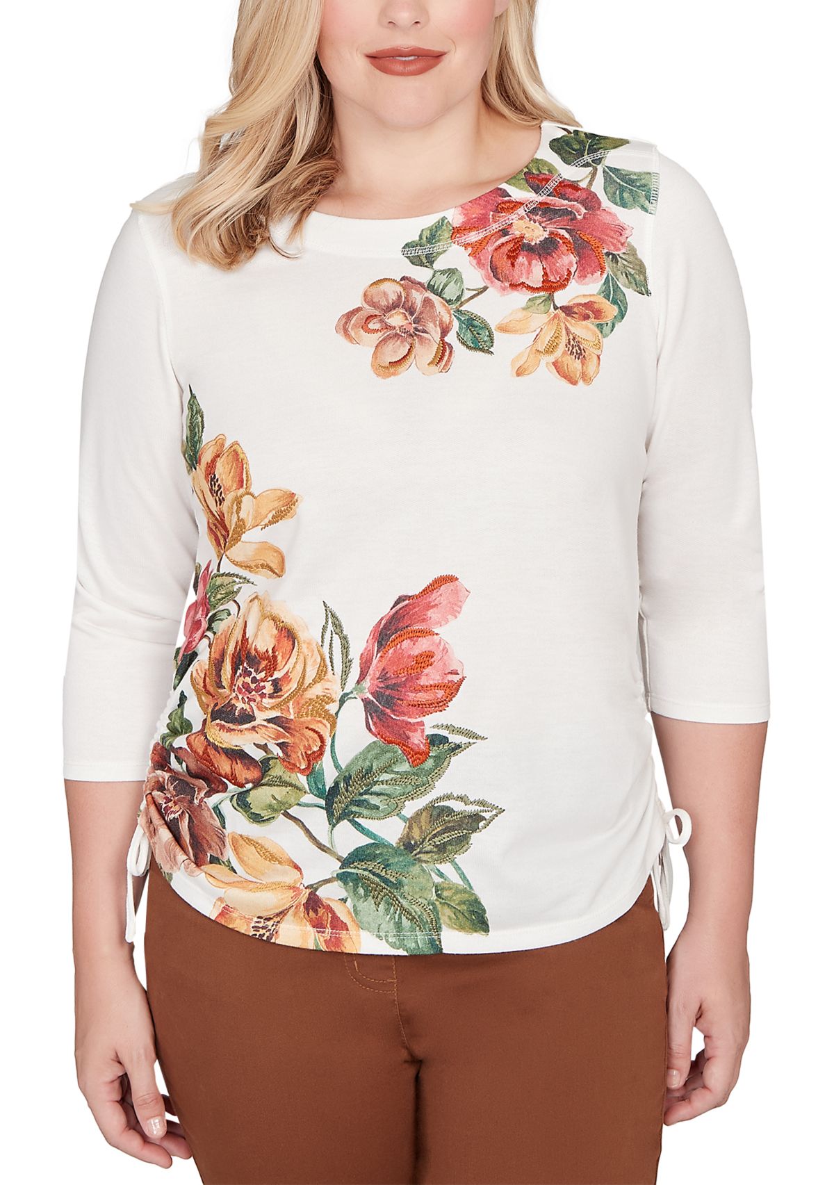 Womens Mount Laurel Placed Floral Top