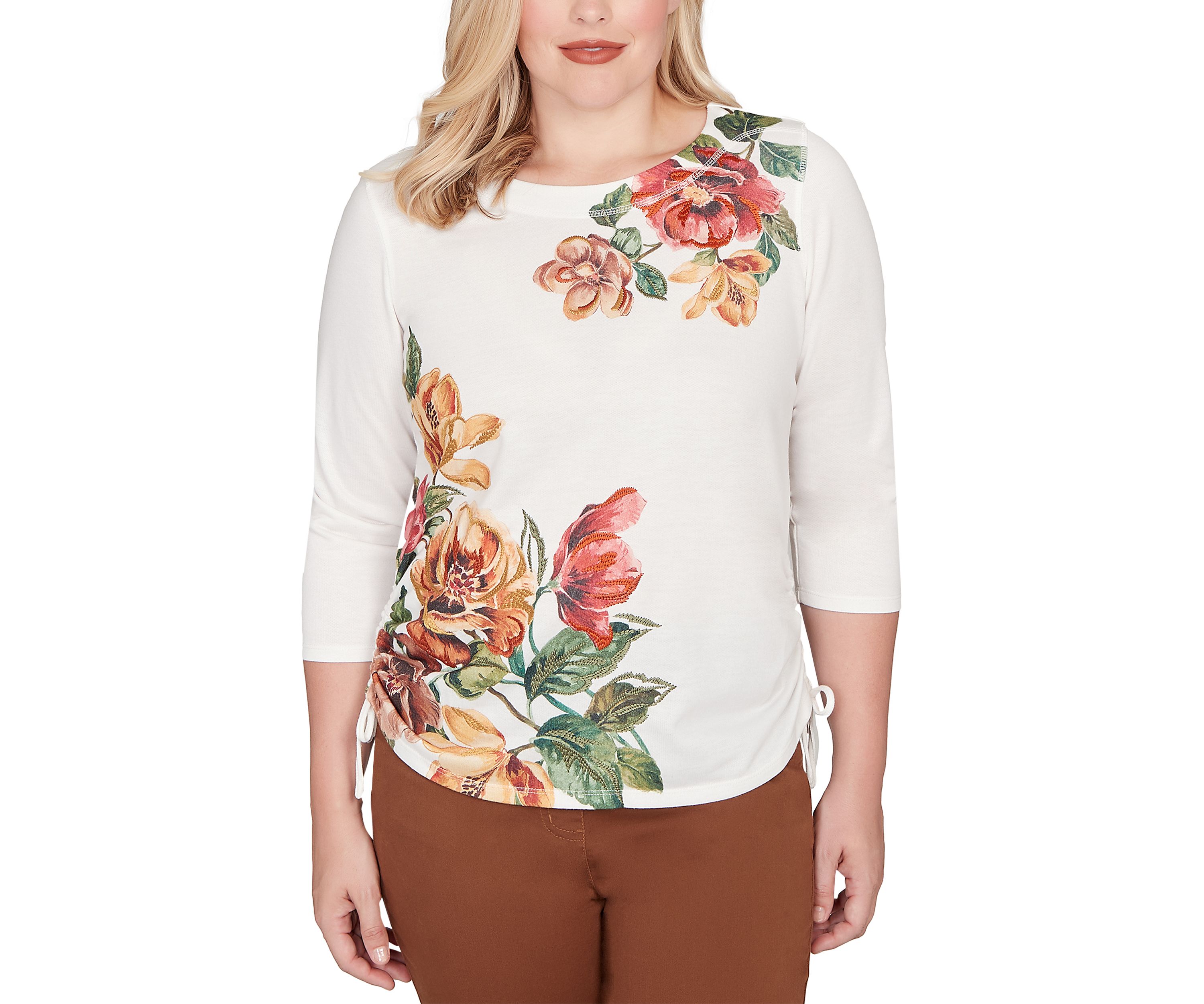 Womens Mount Laurel Placed Floral Top