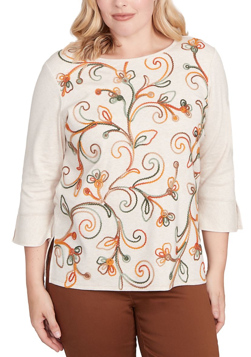 Womens Mount Laurel Scroll Soutache Top