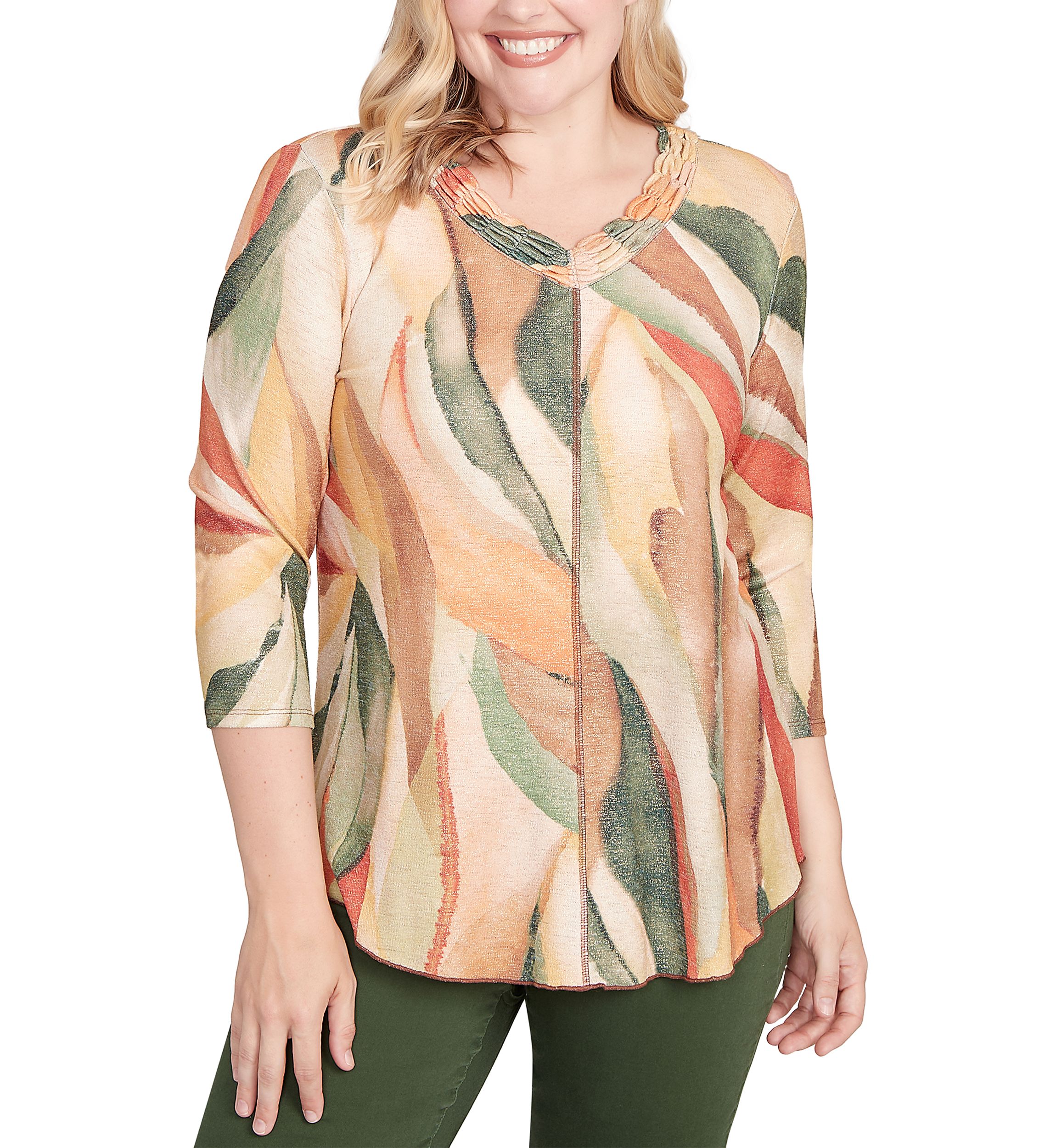 Womens  Mount Laurel Stained Glass Shimmer Top