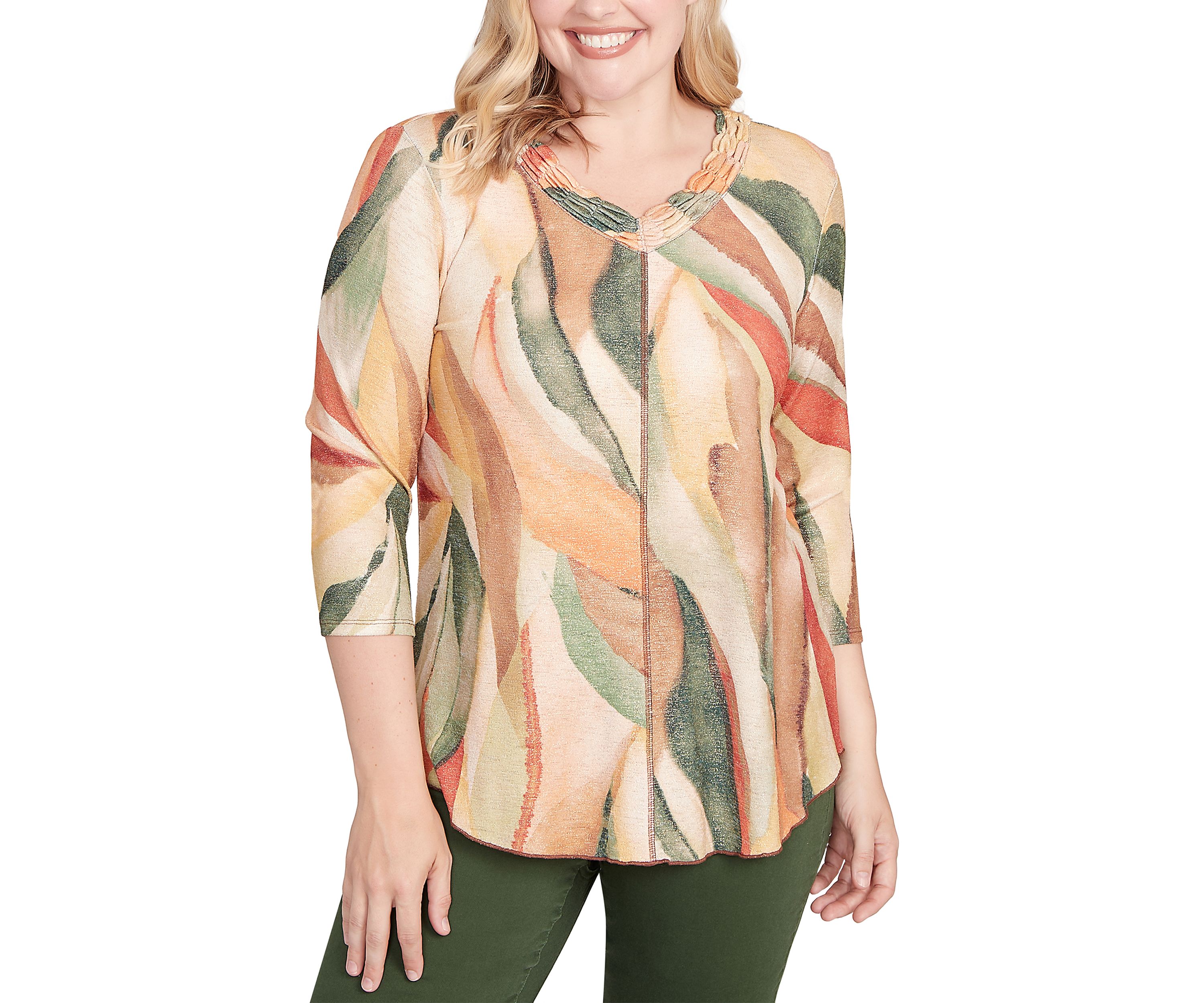 Womens  Mount Laurel Stained Glass Shimmer Top