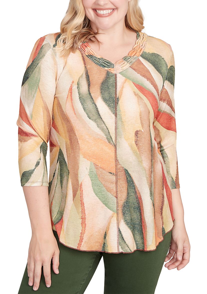 Womens  Mount Laurel Stained Glass Shimmer Top