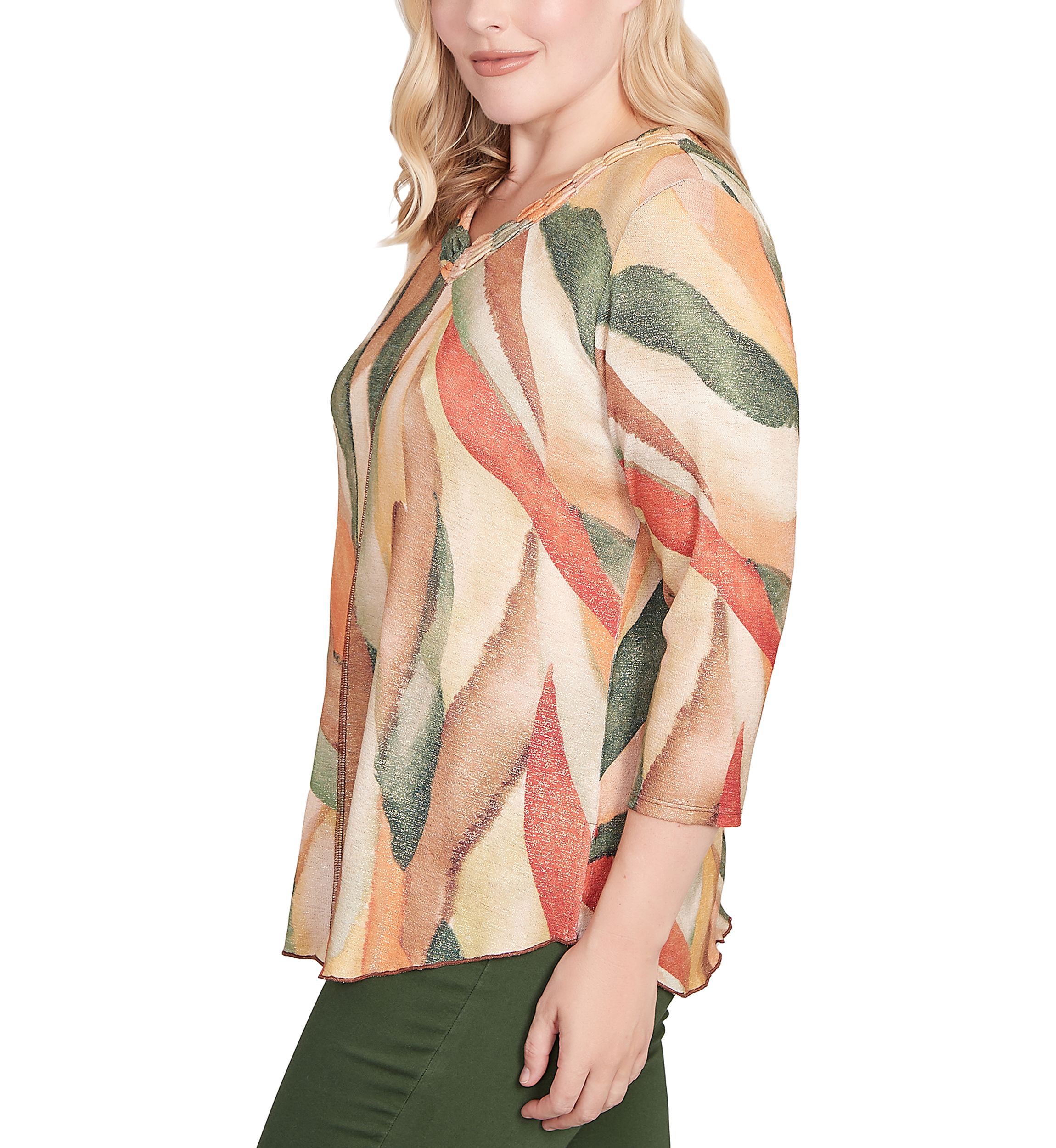 Womens  Mount Laurel Stained Glass Shimmer Top