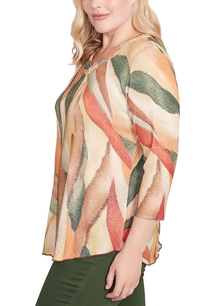 Womens  Mount Laurel Stained Glass Shimmer Top
