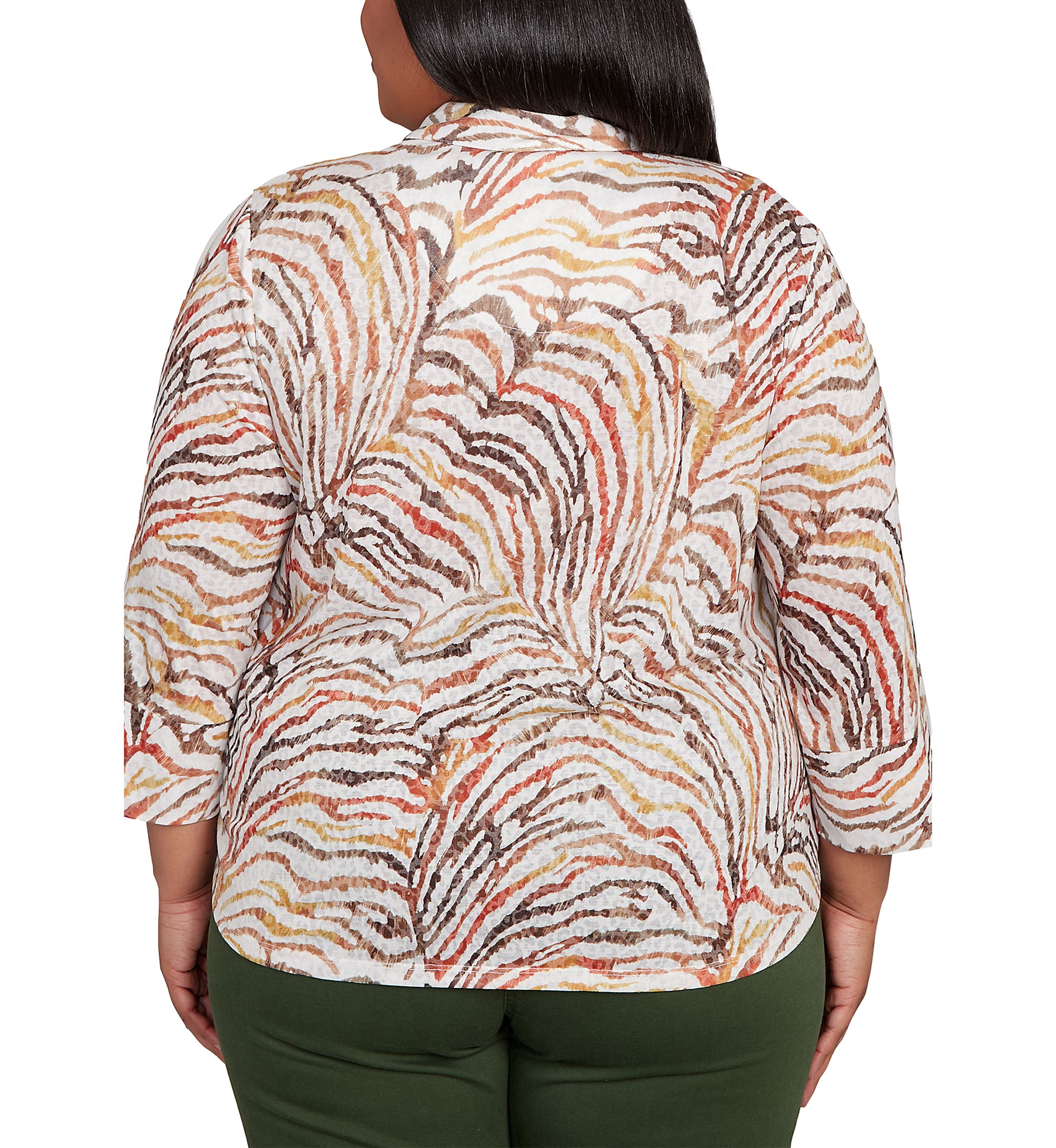 Plus Size Mount Laurel Skin Burnout Blouse