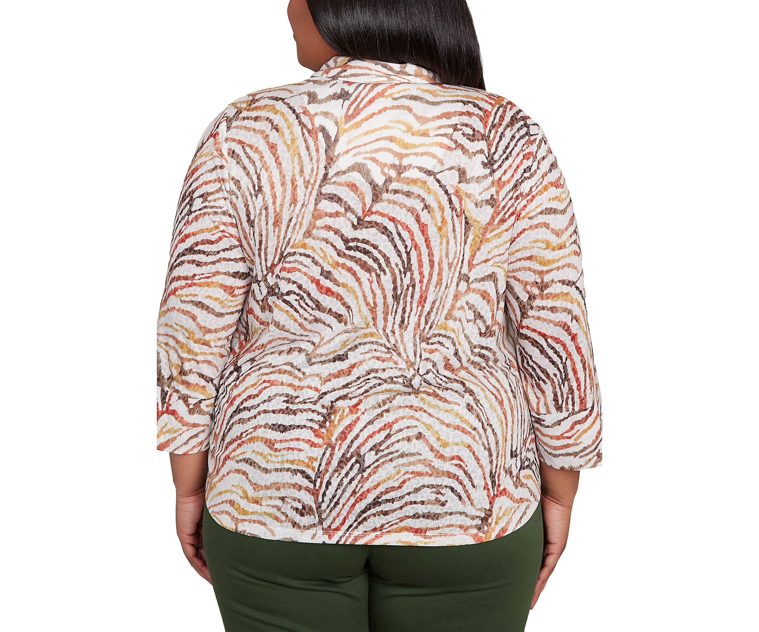 Plus Size Mount Laurel Skin Burnout Blouse