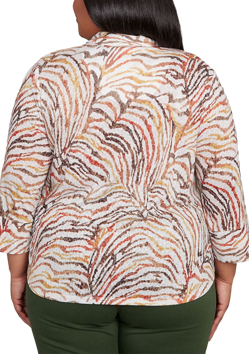 Plus Size Mount Laurel Skin Burnout Blouse