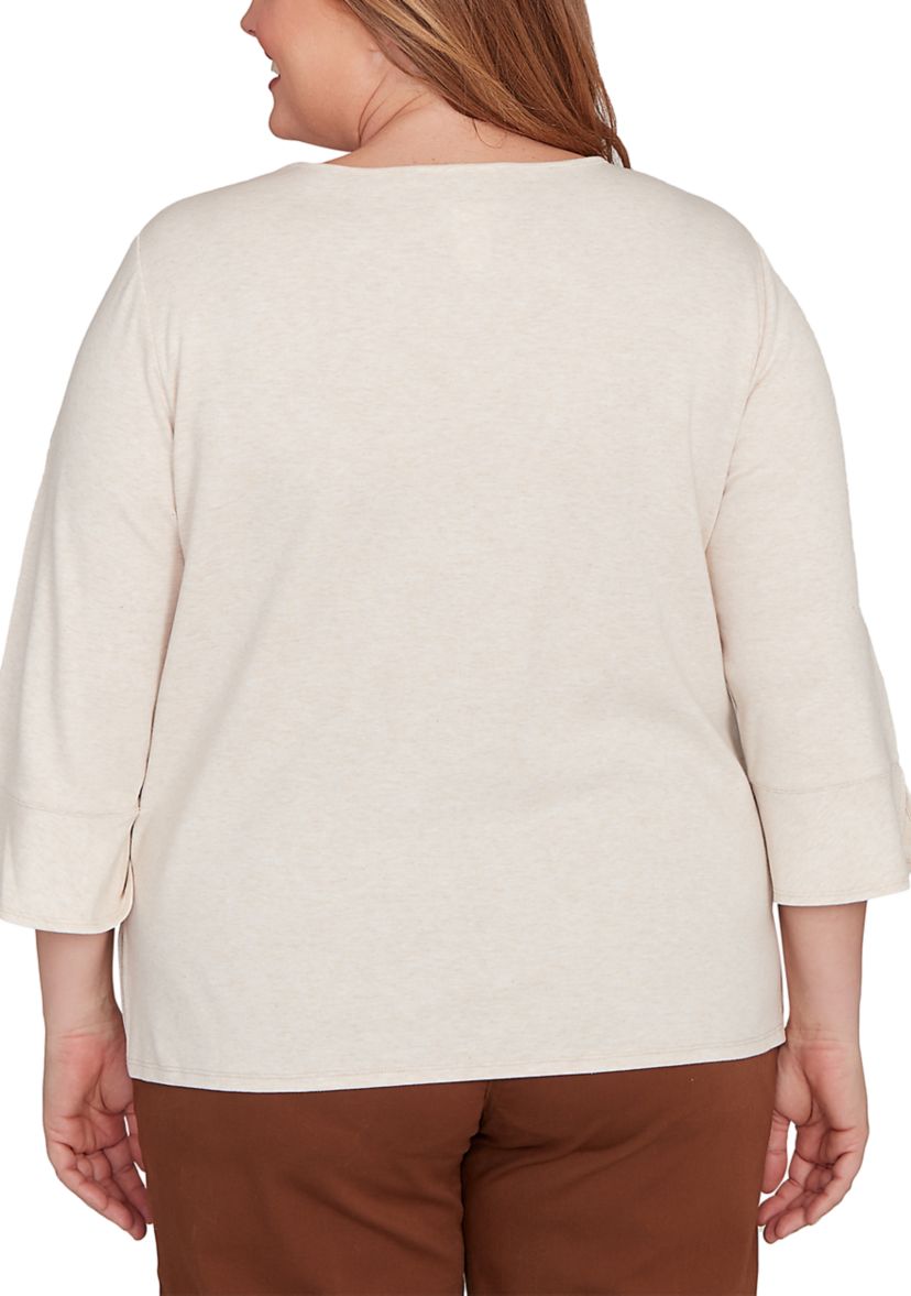 Plus Size Mount Laurel Scroll Soutache Top