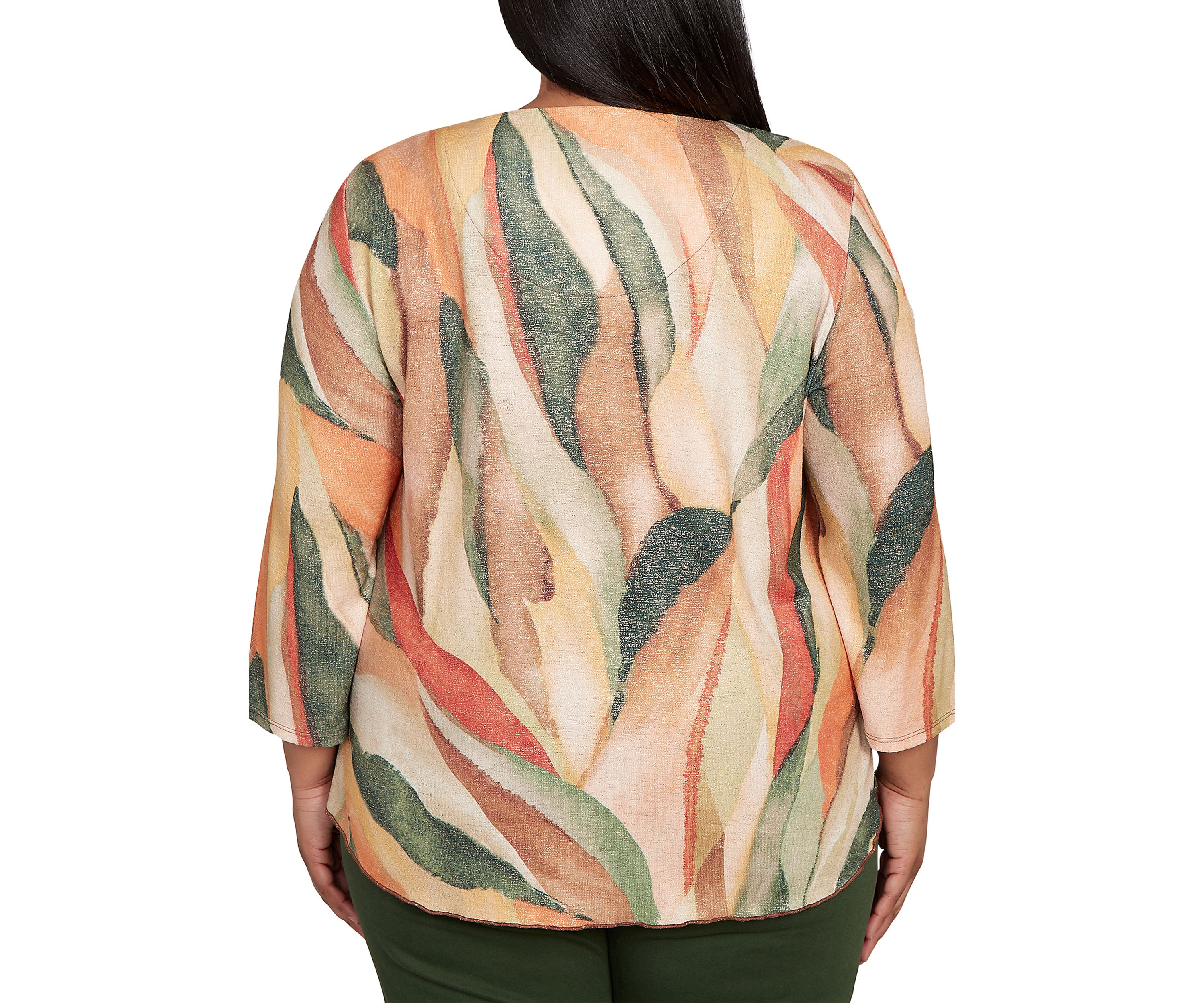 Plus Size Mount Laurel Stained Glass Shimmer Top