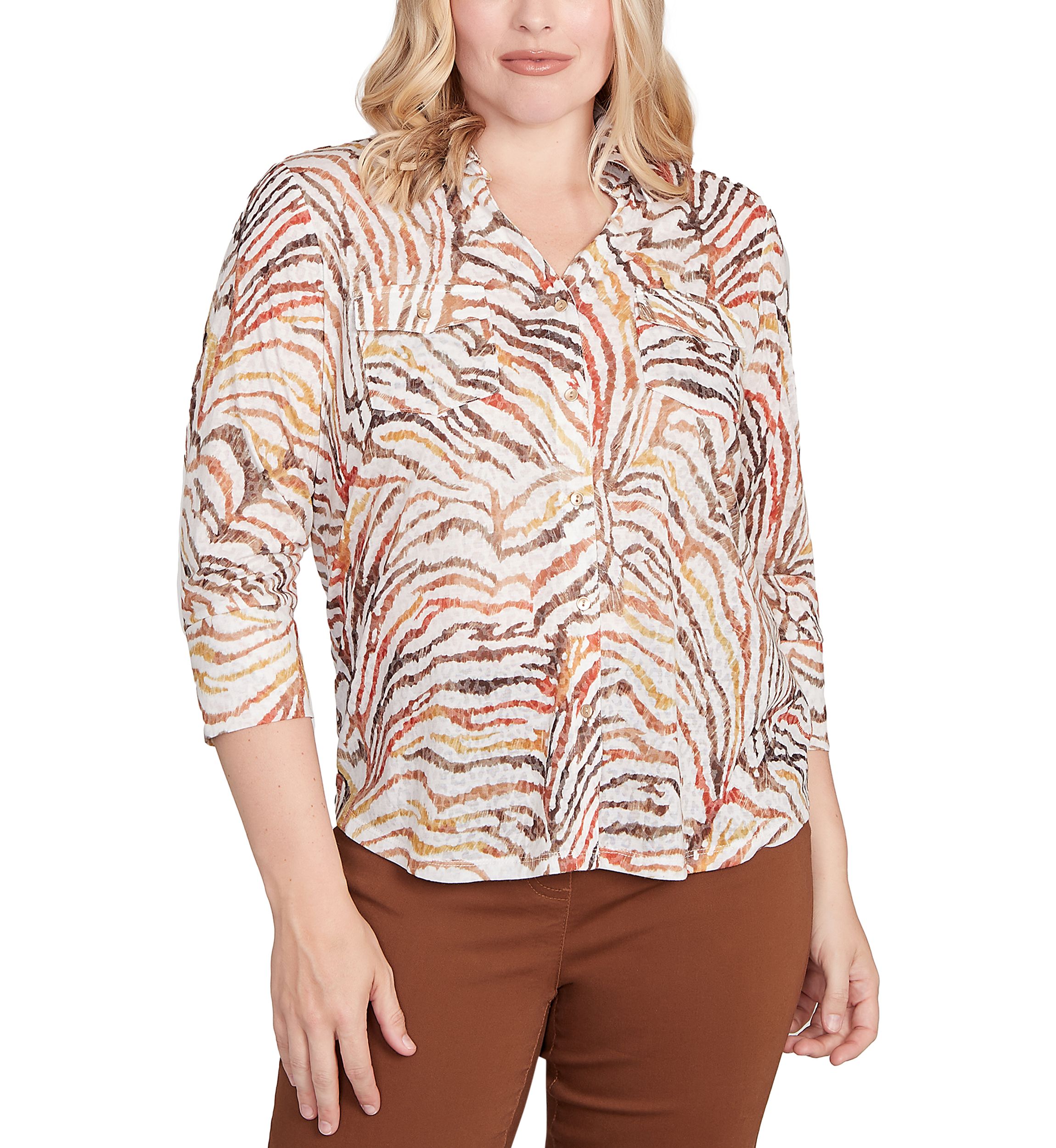 Petite Mount Laurel Skin Burnout Blouse