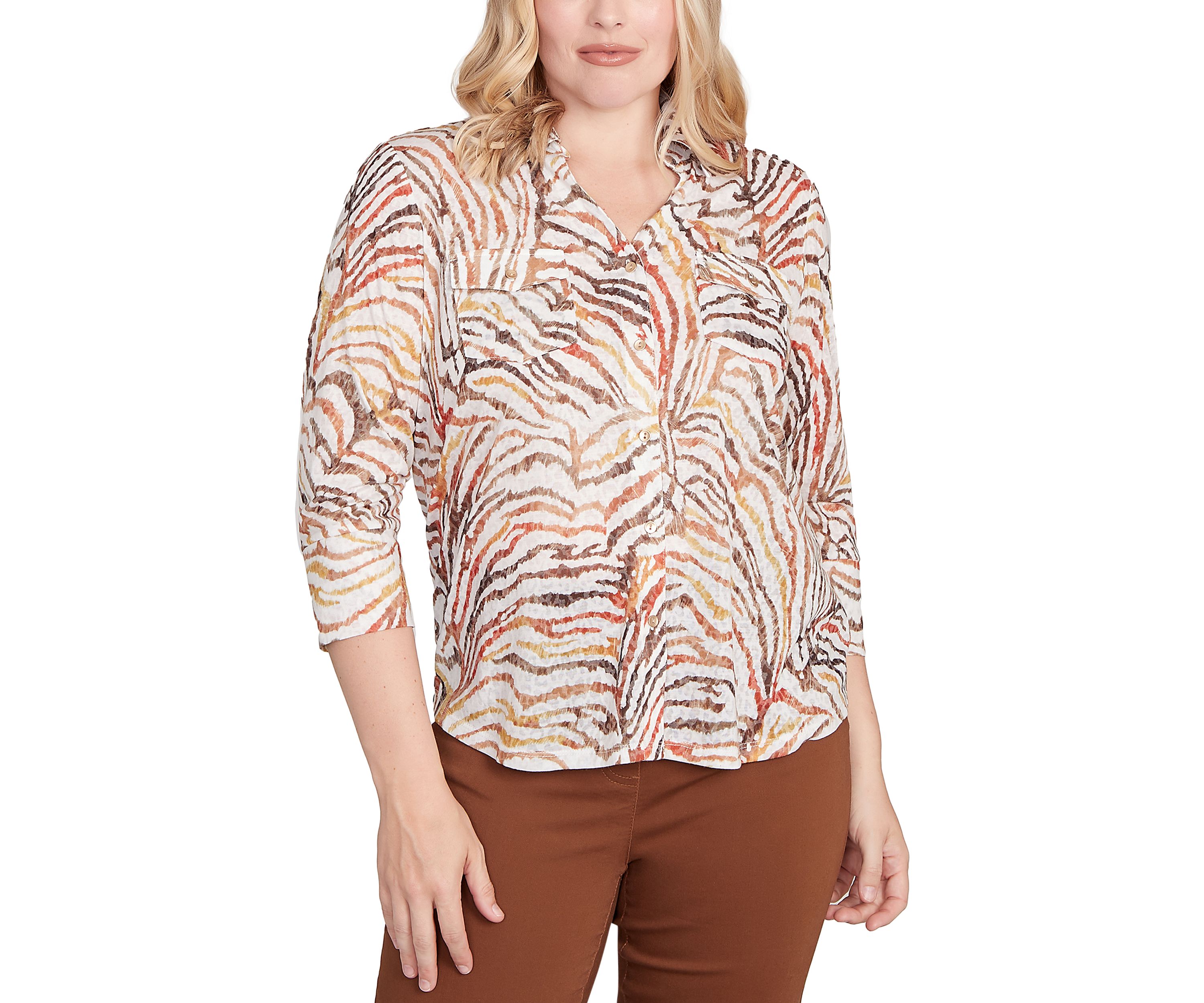 Petite Mount Laurel Skin Burnout Blouse