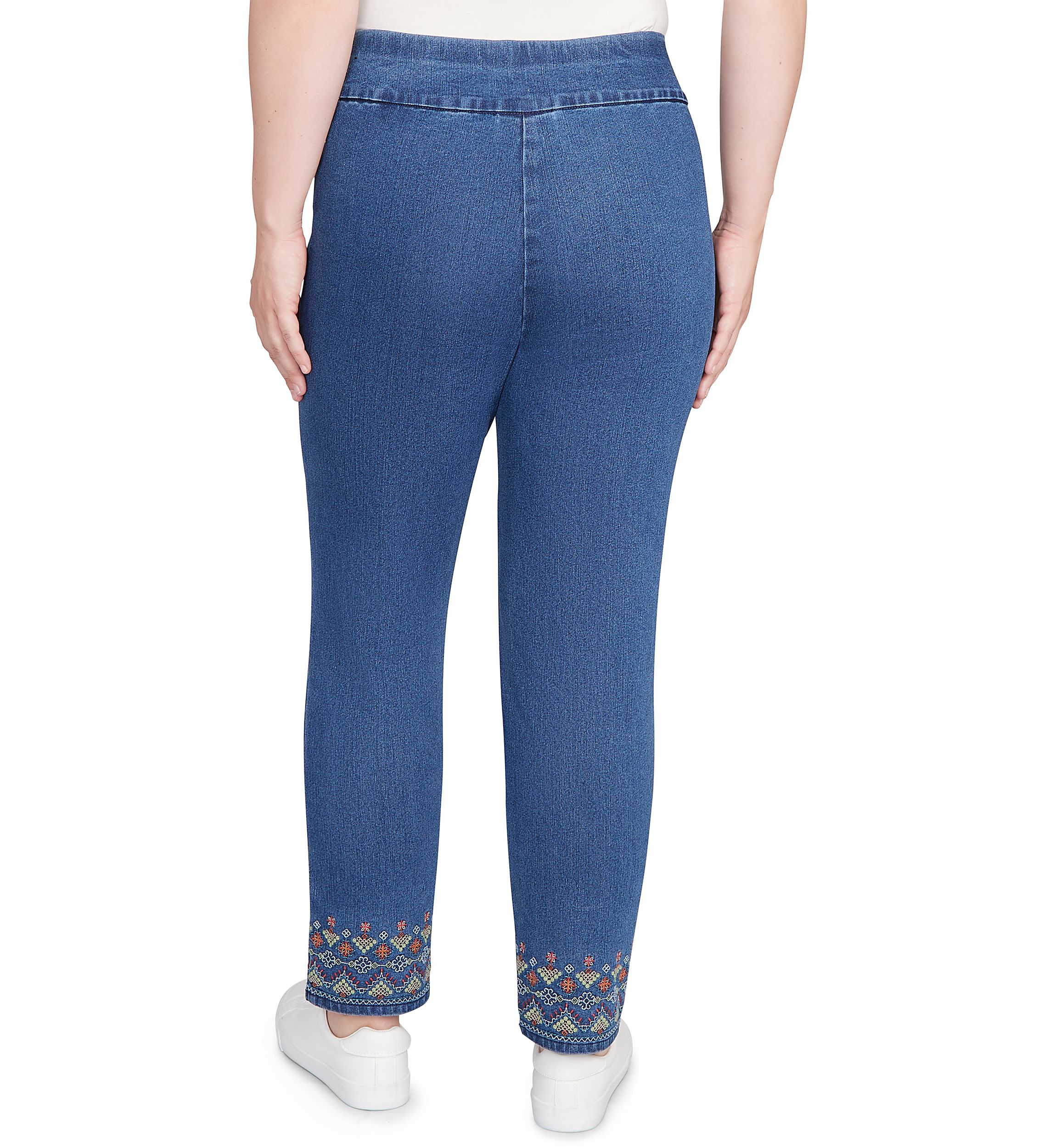 Womens Sunset Canyon Geo Embroidery Ankle Pants