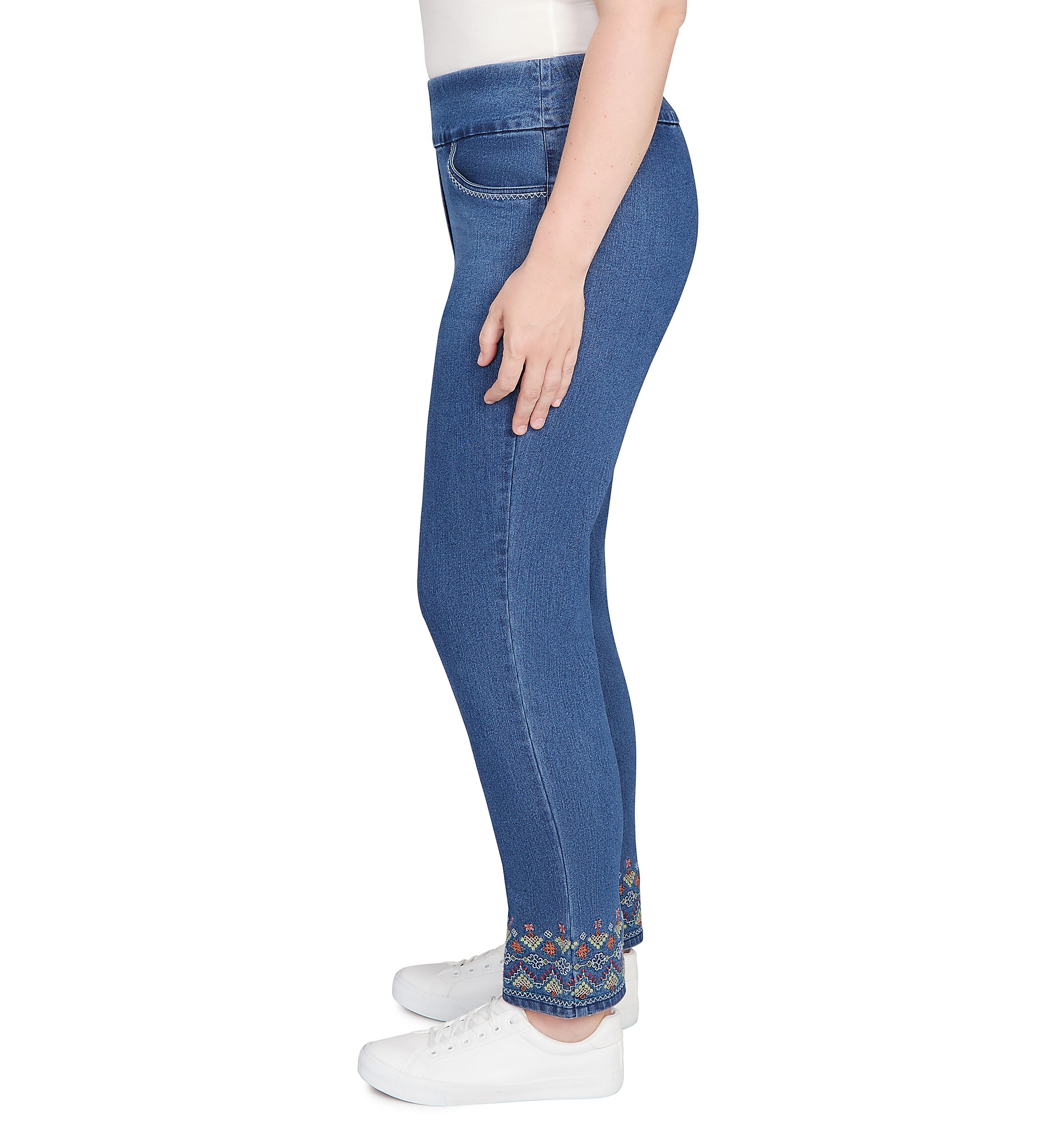 Womens Sunset Canyon Geo Embroidery Ankle Pants