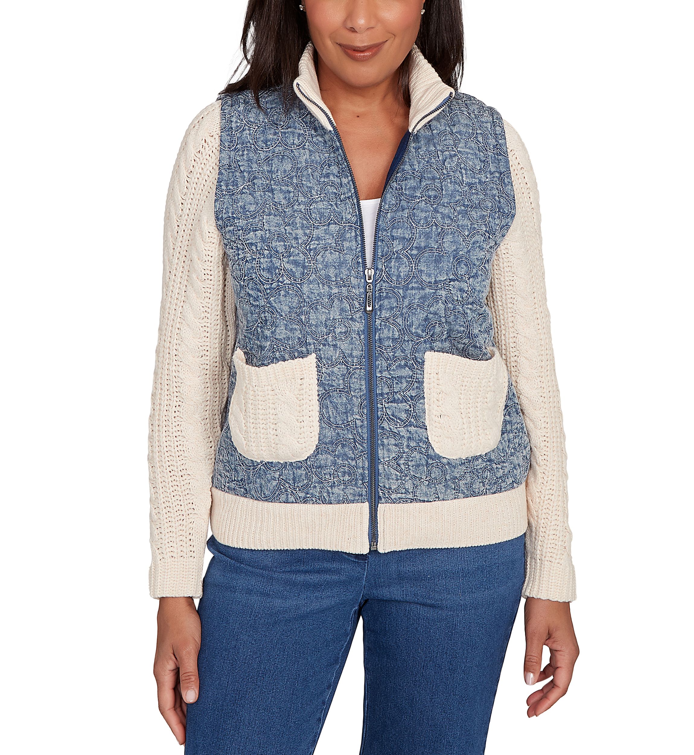 Womens Sunset Canyon Quilt with Sweater Rib Jacket