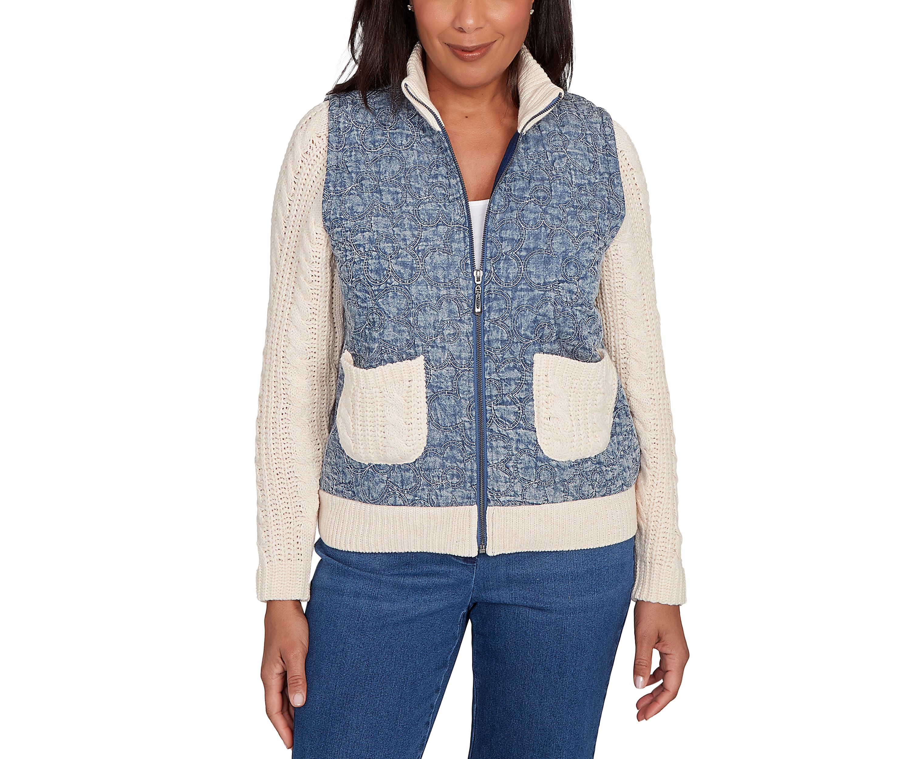 Womens Sunset Canyon Quilt with Sweater Rib Jacket