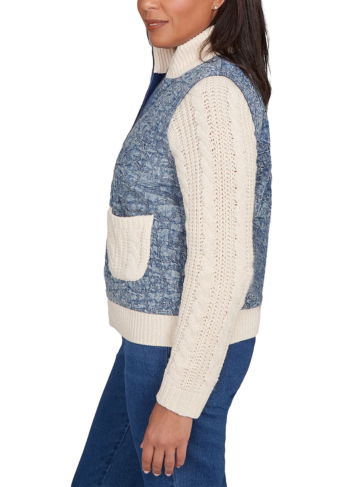 Womens Sunset Canyon Quilt with Sweater Rib Jacket