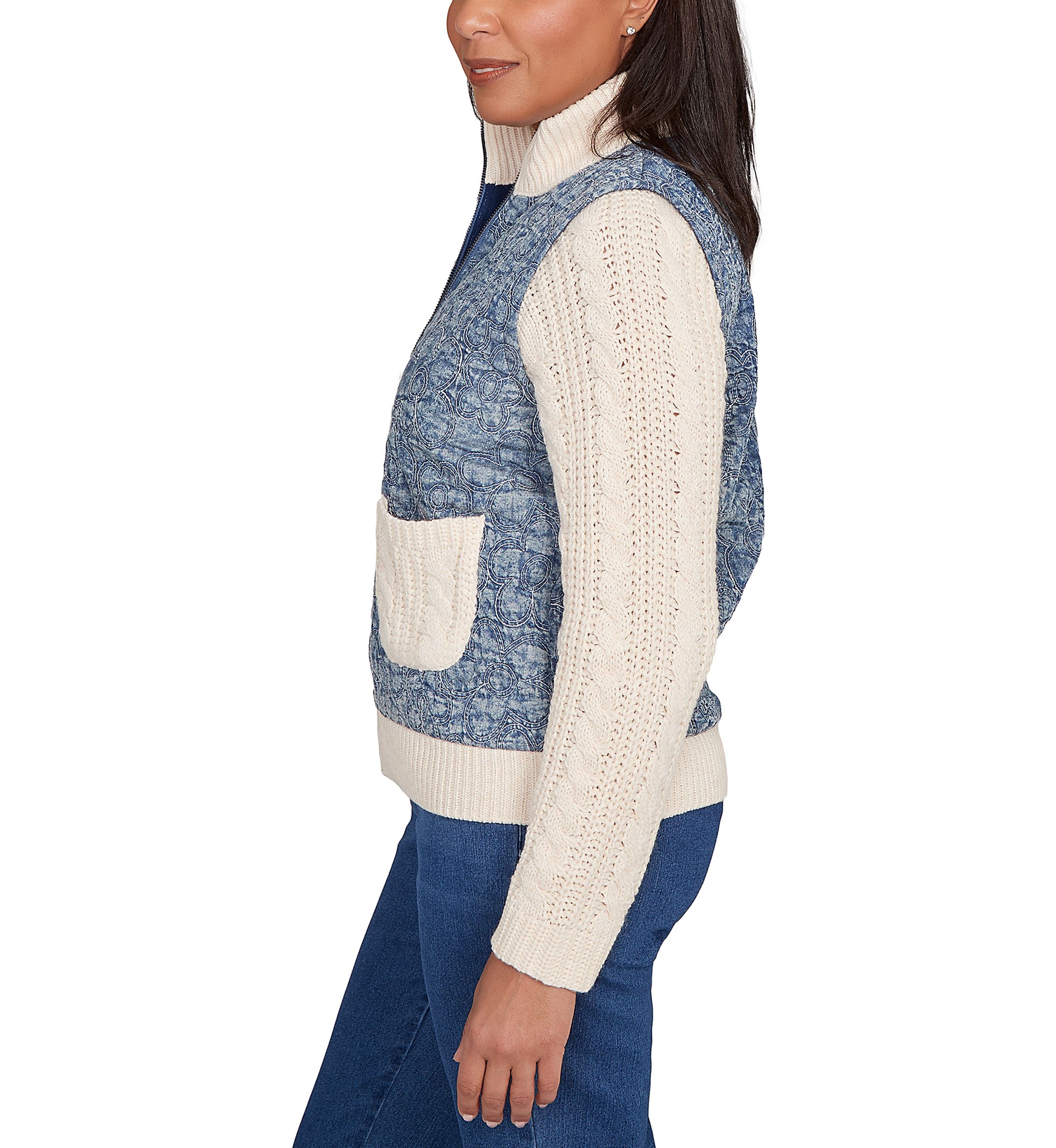 Womens Sunset Canyon Quilt with Sweater Rib Jacket