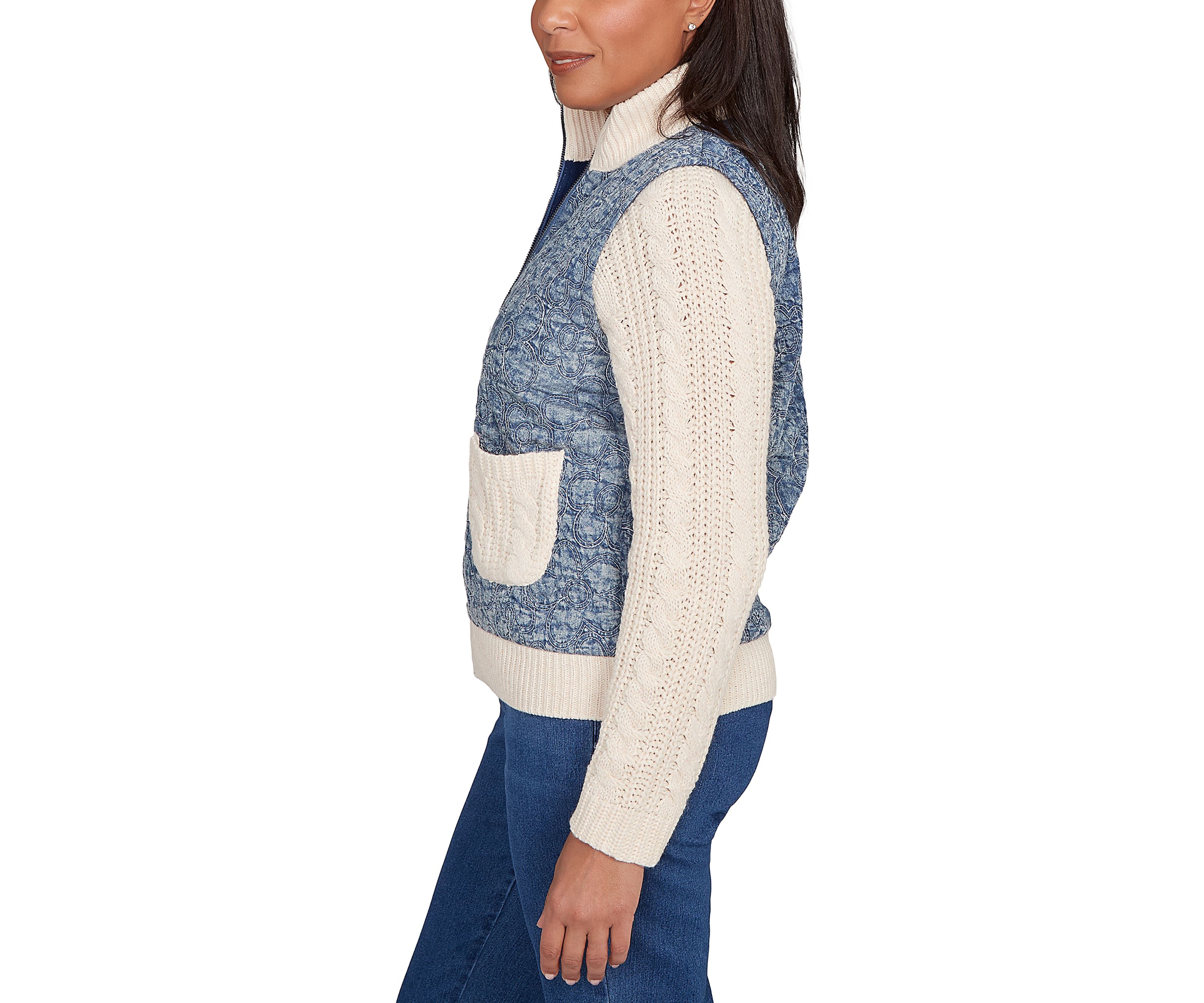 Womens Sunset Canyon Quilt with Sweater Rib Jacket