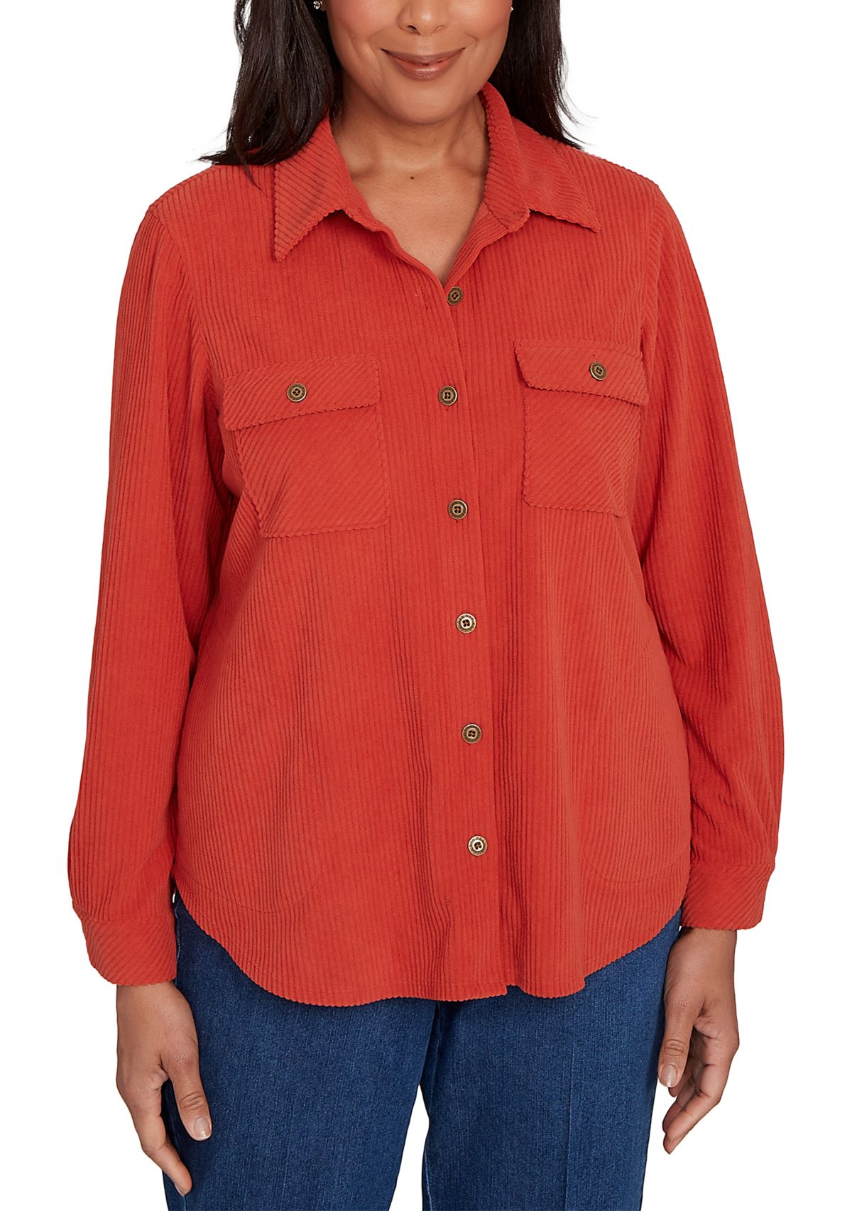 Womens Sunset Canyon Plush Rib Big Shirt