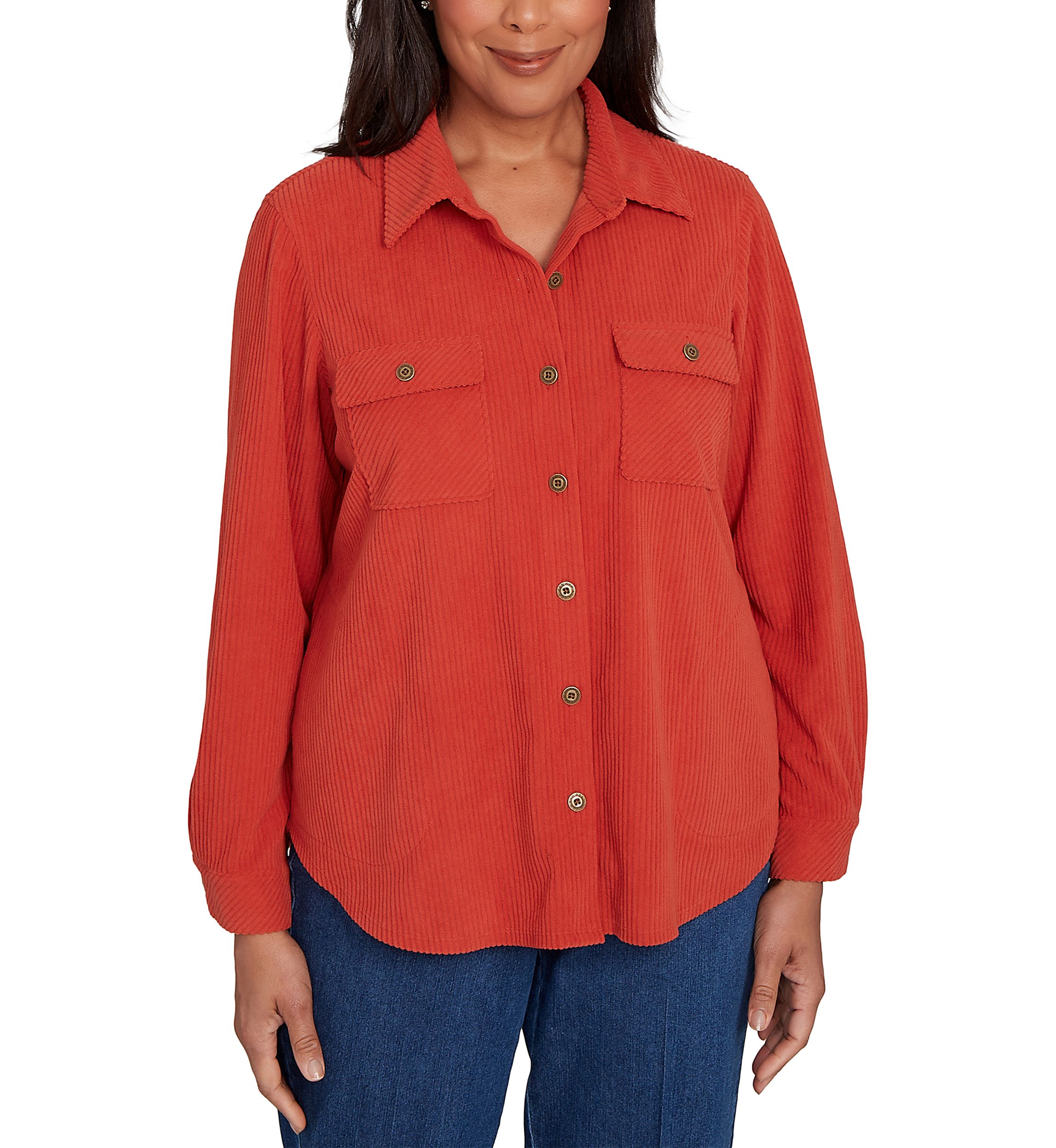 Womens Sunset Canyon Plush Rib Big Shirt