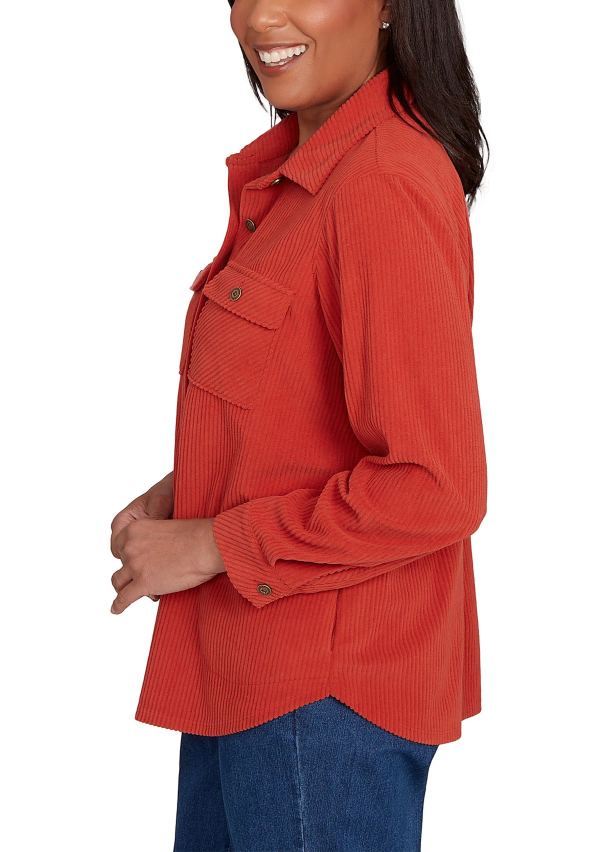 Womens Sunset Canyon Plush Rib Big Shirt