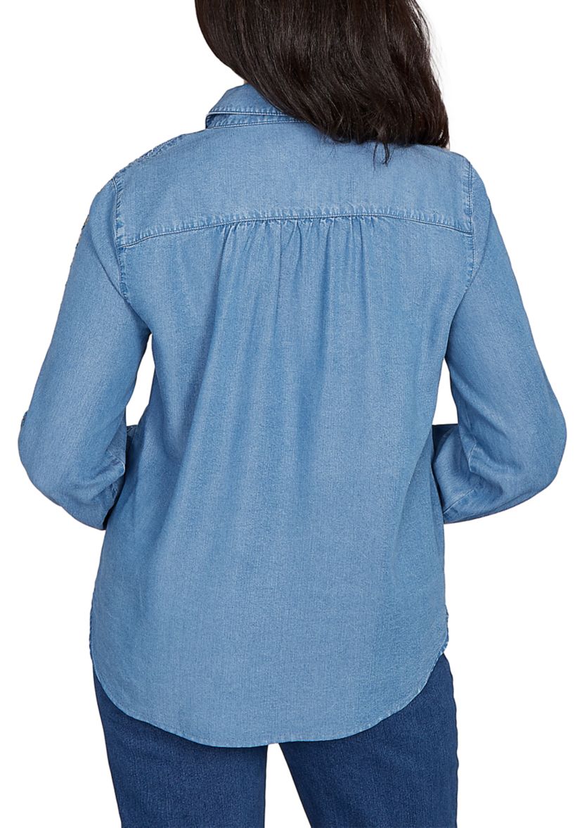 Womens Sunset Canyon Embroidered Tencel™ Shirt