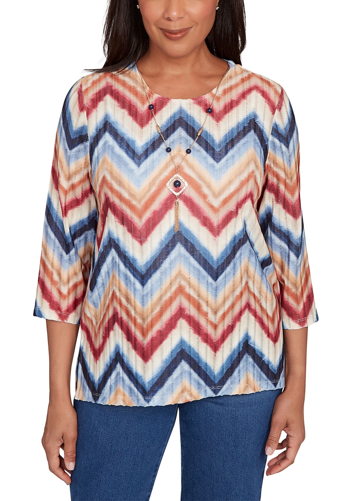 Womens Sunset Canyon Chevron Top