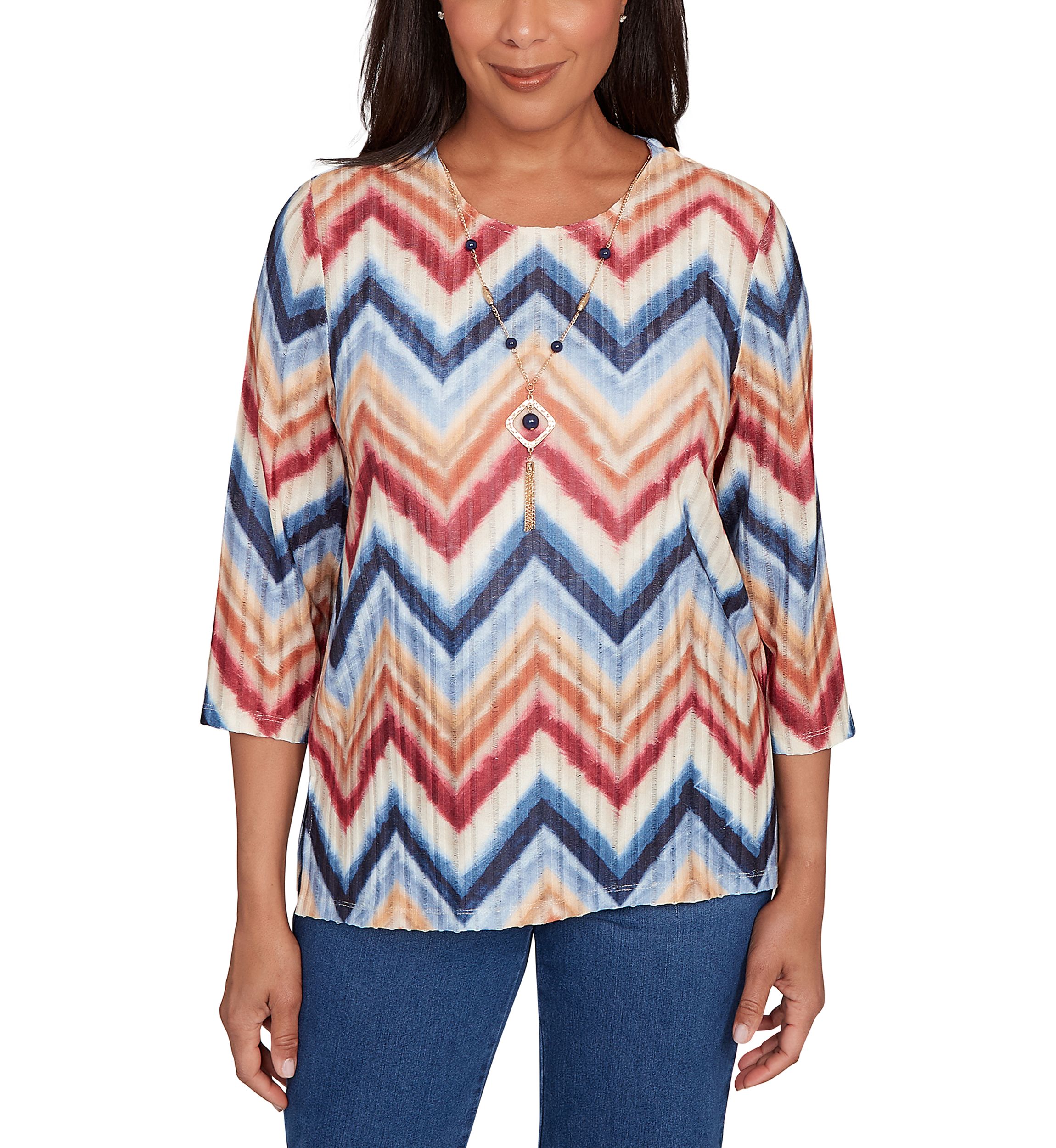 Womens Sunset Canyon Chevron Top