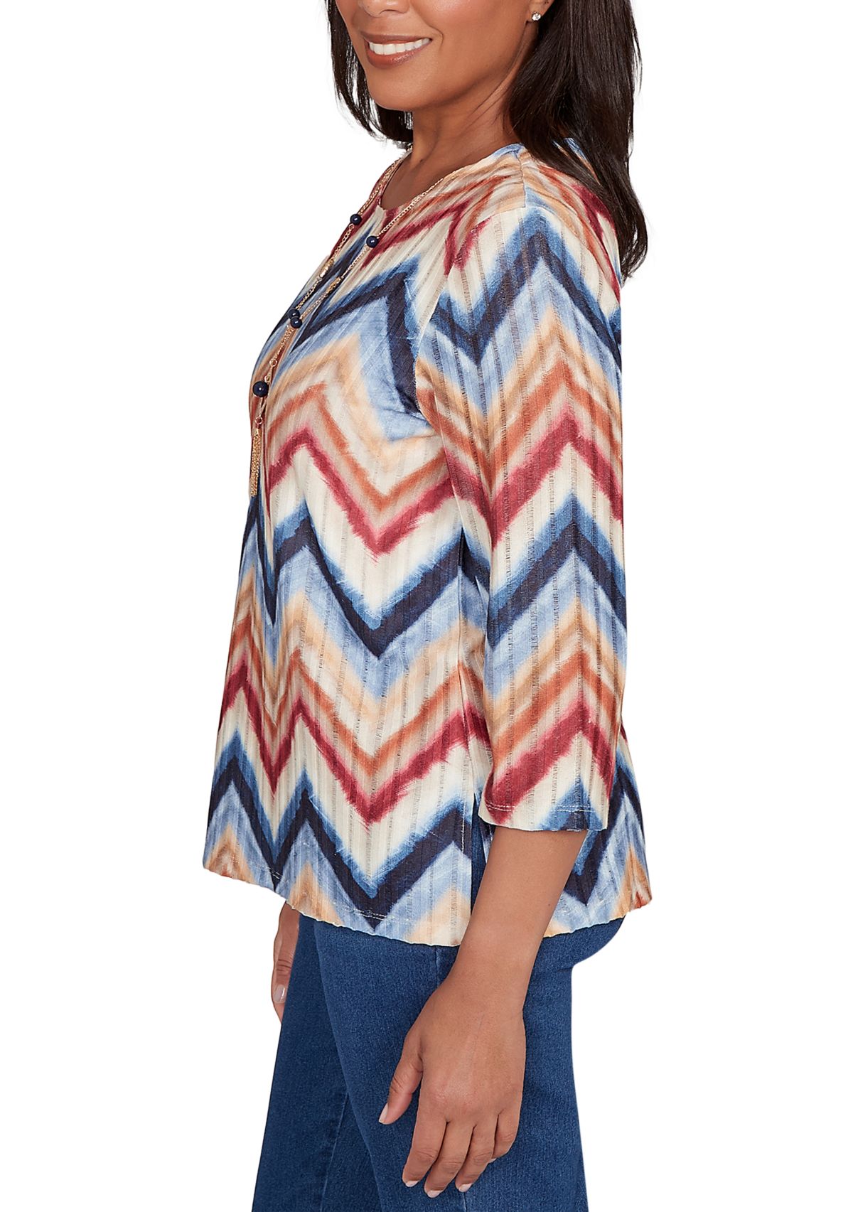 Womens Sunset Canyon Chevron Top