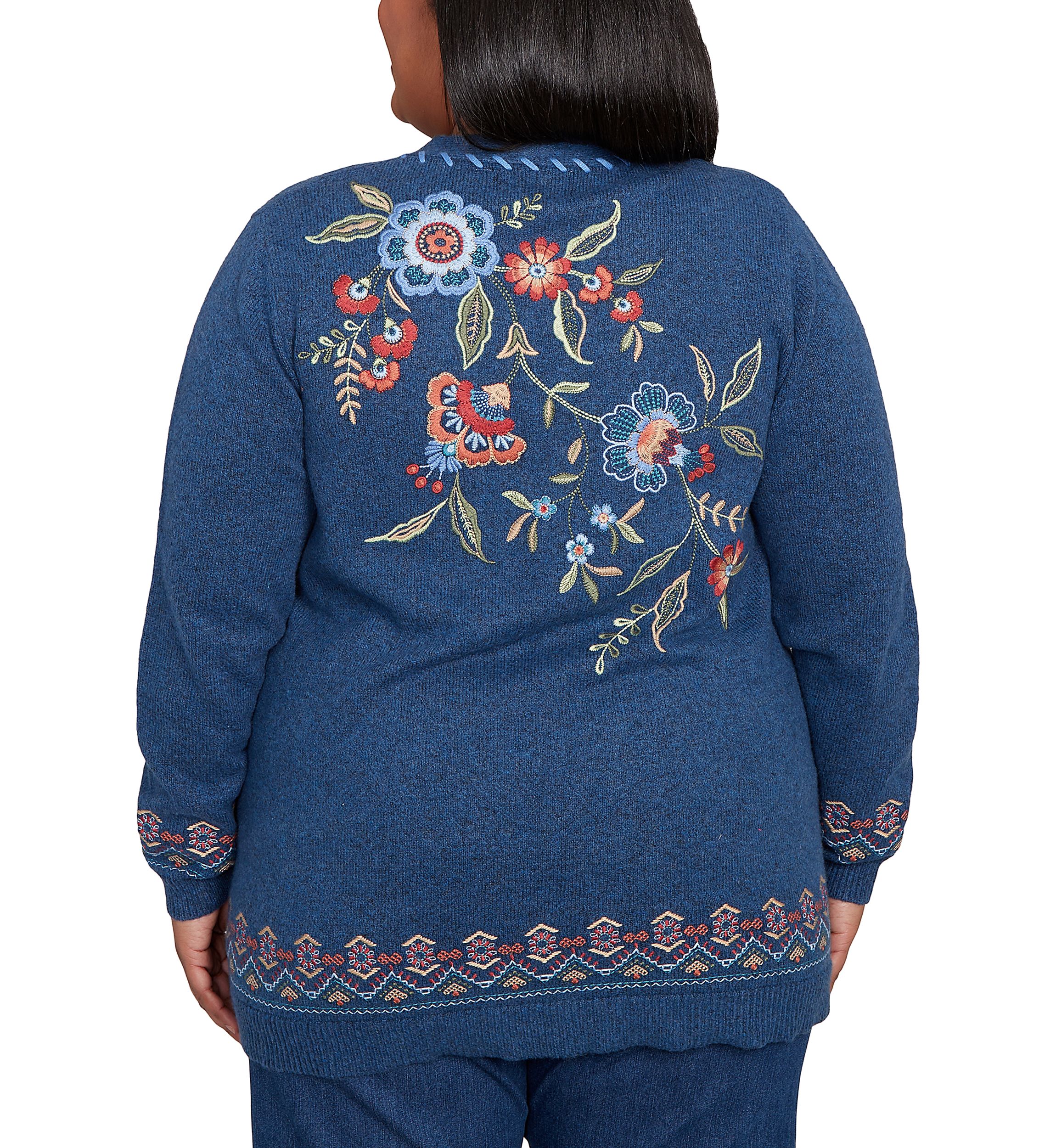 Plus Size Sunset Canyon Flowers Cardigan