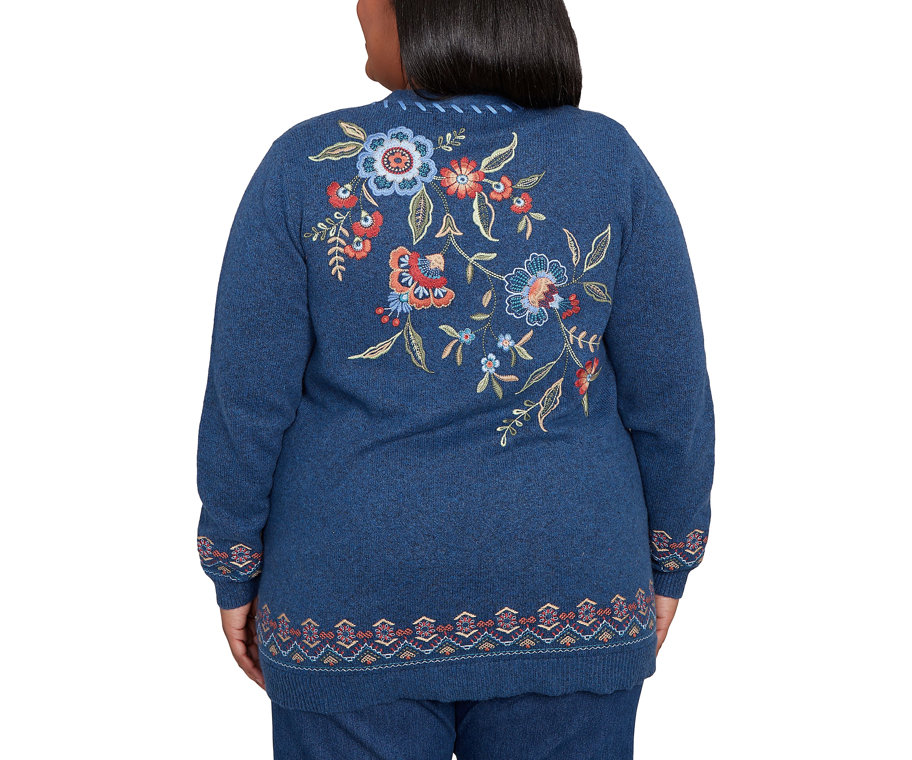Plus Size Sunset Canyon Flowers Cardigan
