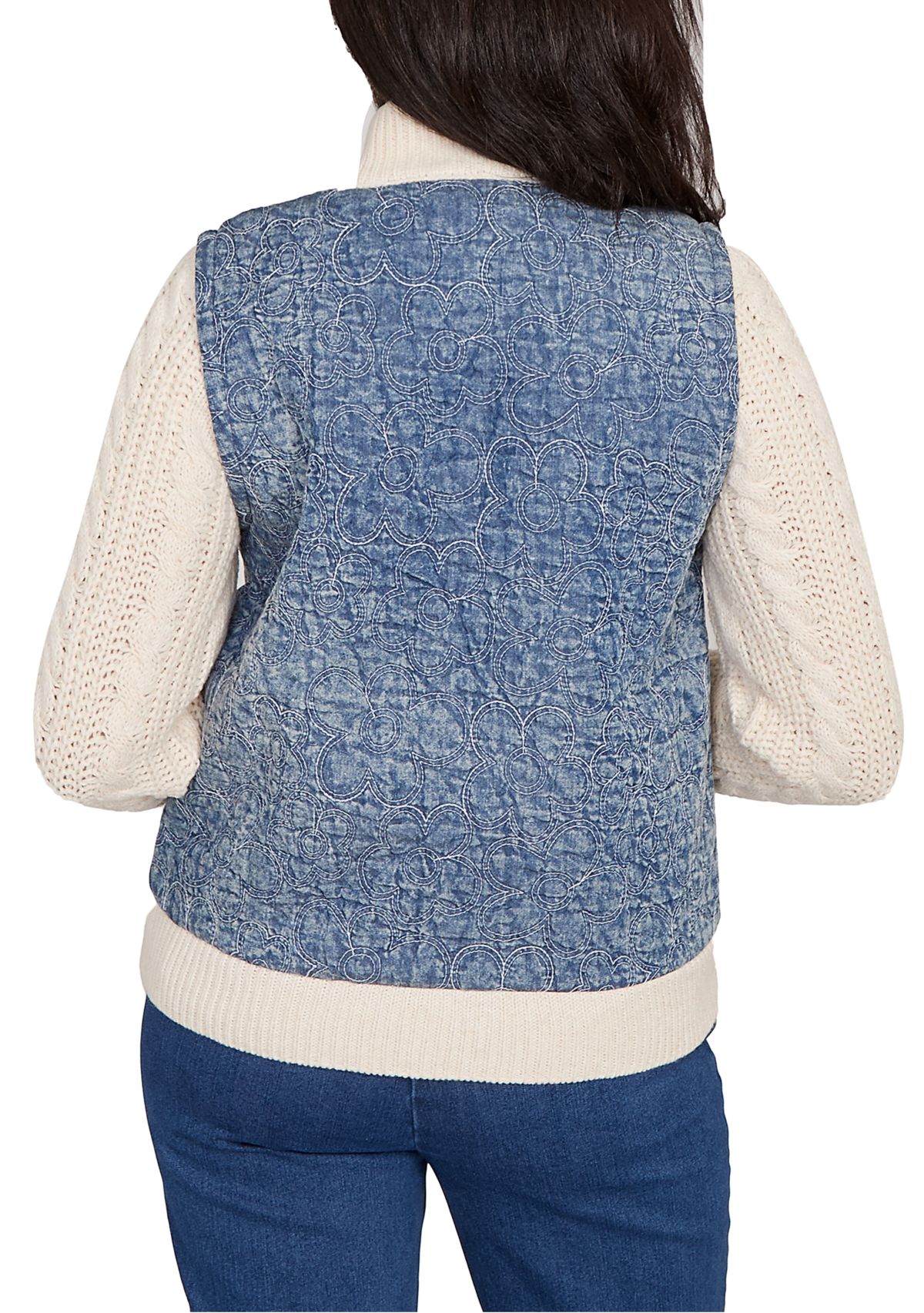 Petite Sunset Canyon Quilt with Sweater Rib Jacket