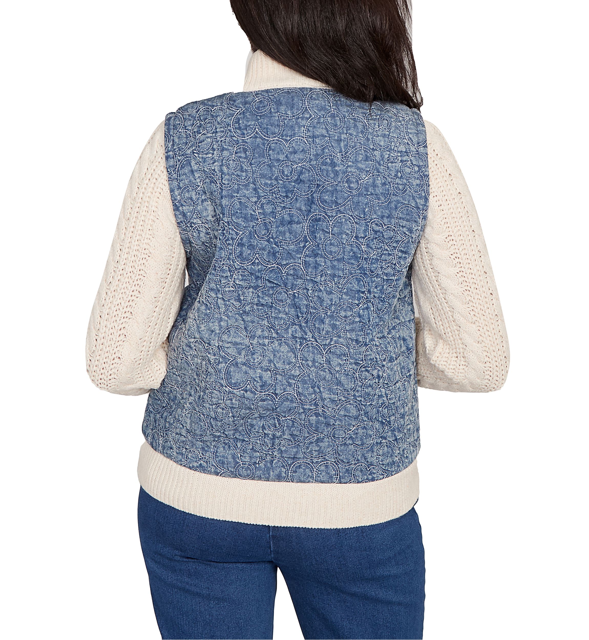 Petite Sunset Canyon Quilt with Sweater Rib Jacket