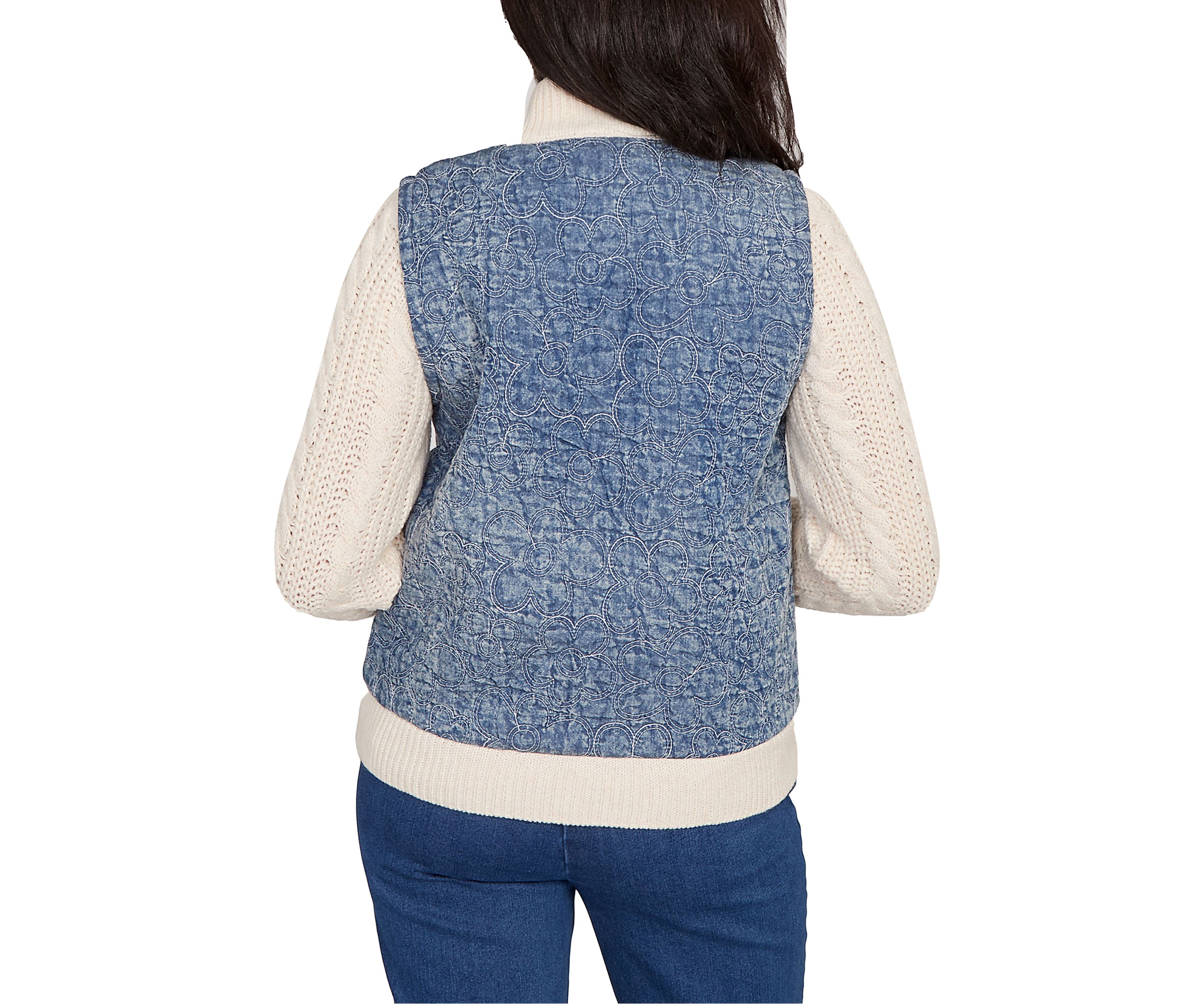 Petite Sunset Canyon Quilt with Sweater Rib Jacket