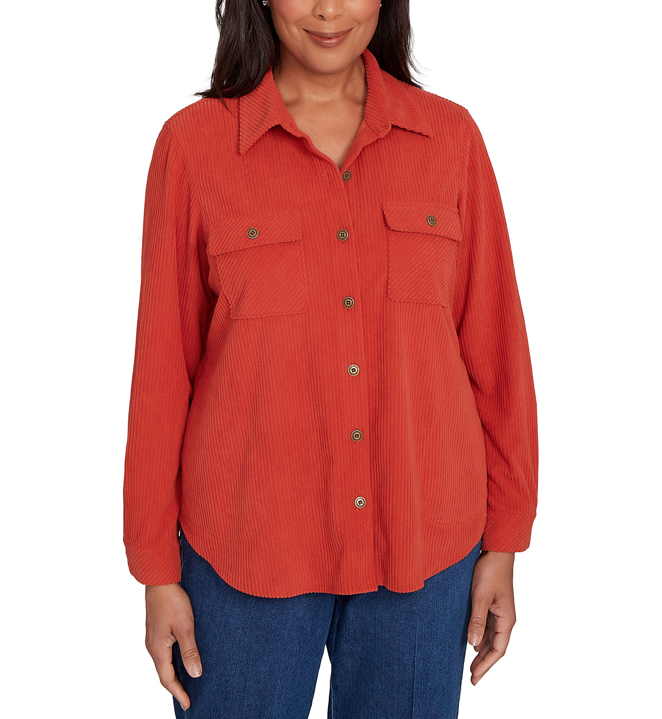 Petite Sunset Canyon Plush Rib Big Shirt