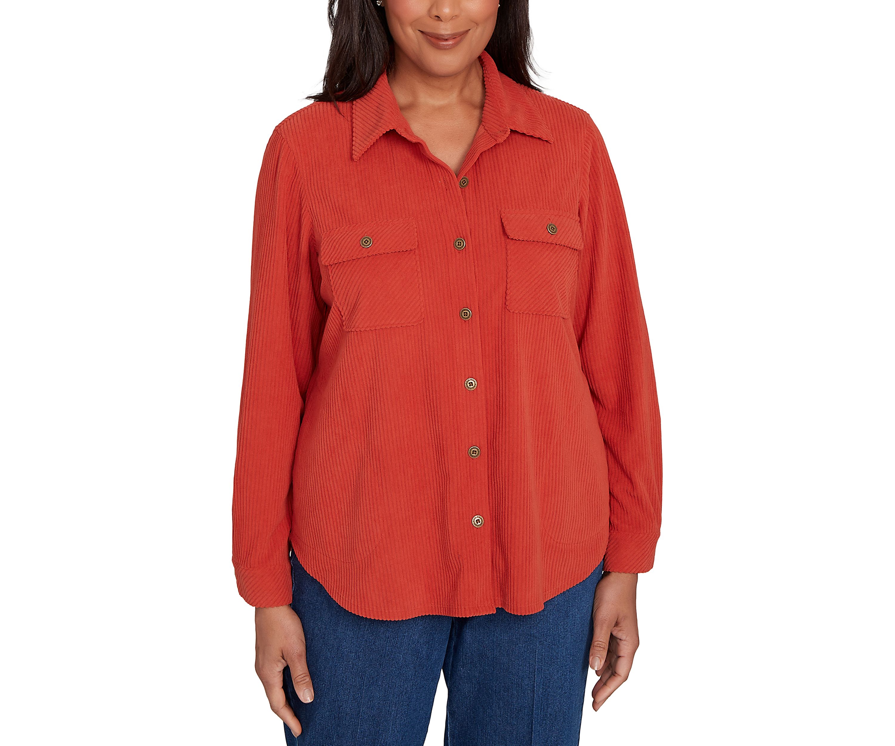 Petite Sunset Canyon Plush Rib Big Shirt